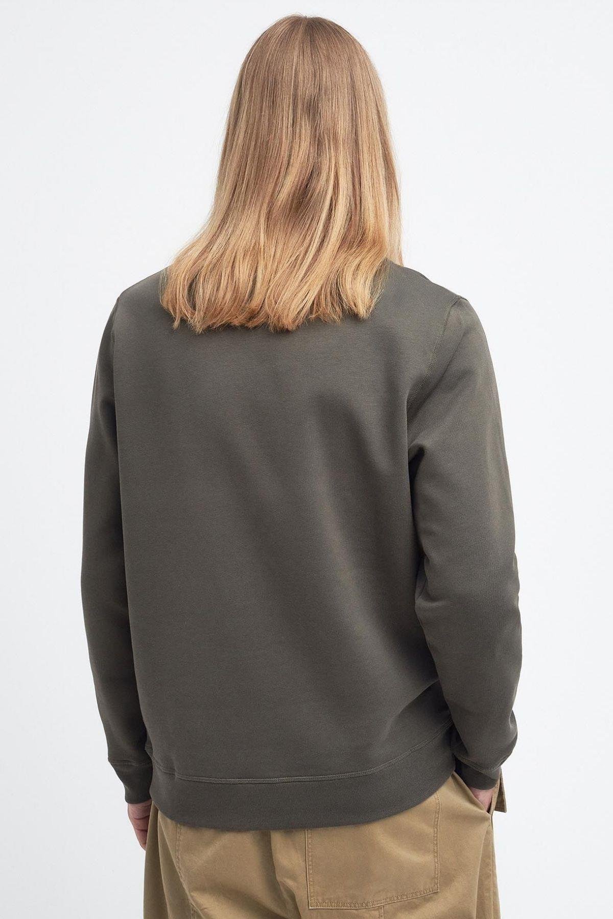 Barbour Erkek X MK Beaufort Fox Crew Sweatshirt GN84 Uniform Green
