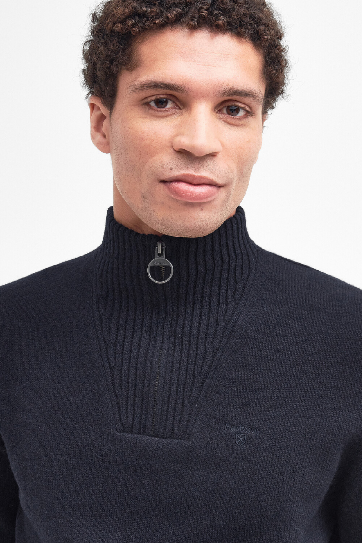 Barbour Essential Lambswool Half Zip Kazak NY71 Navy