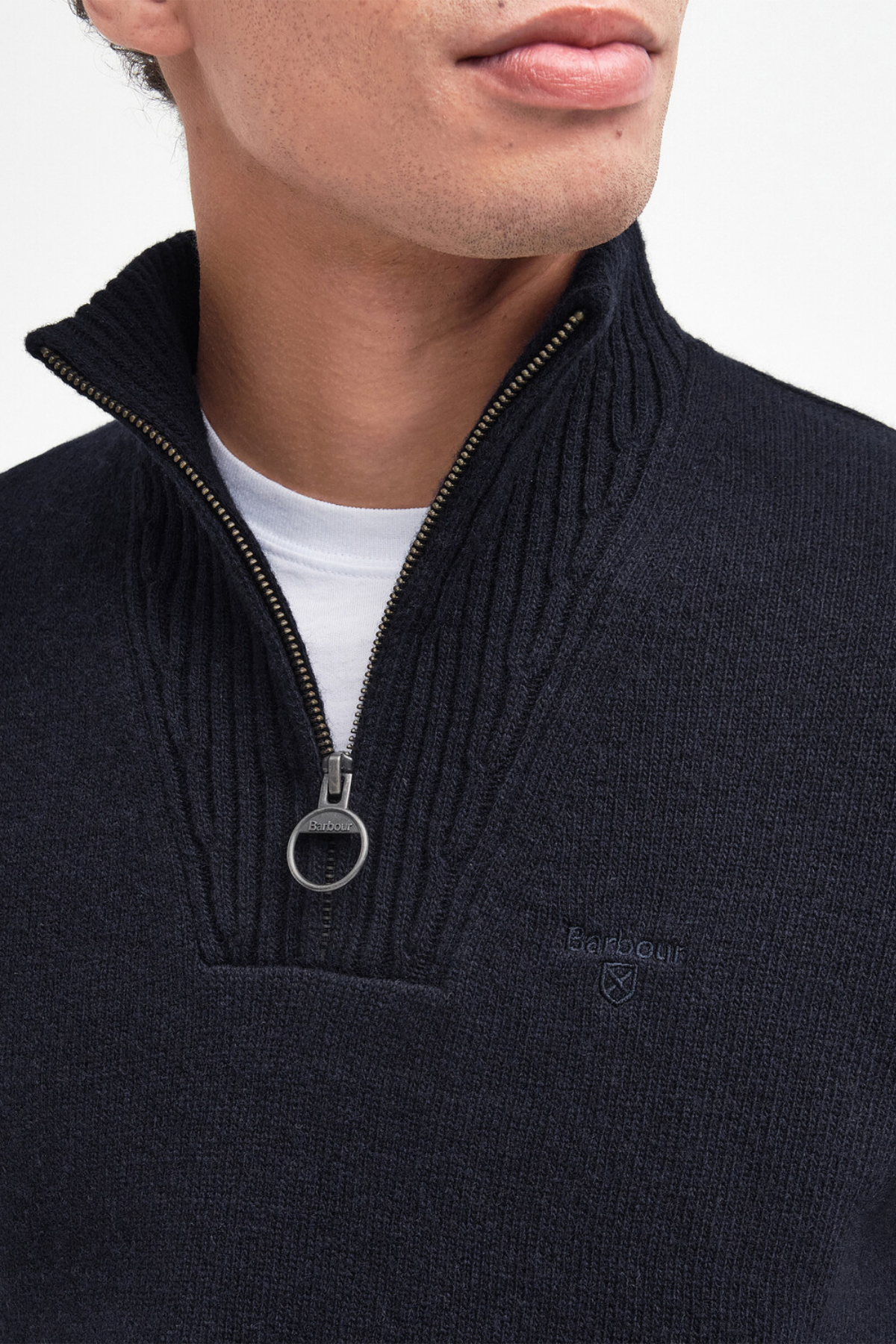 Barbour Essential Lambswool Half Zip Kazak NY71 Navy