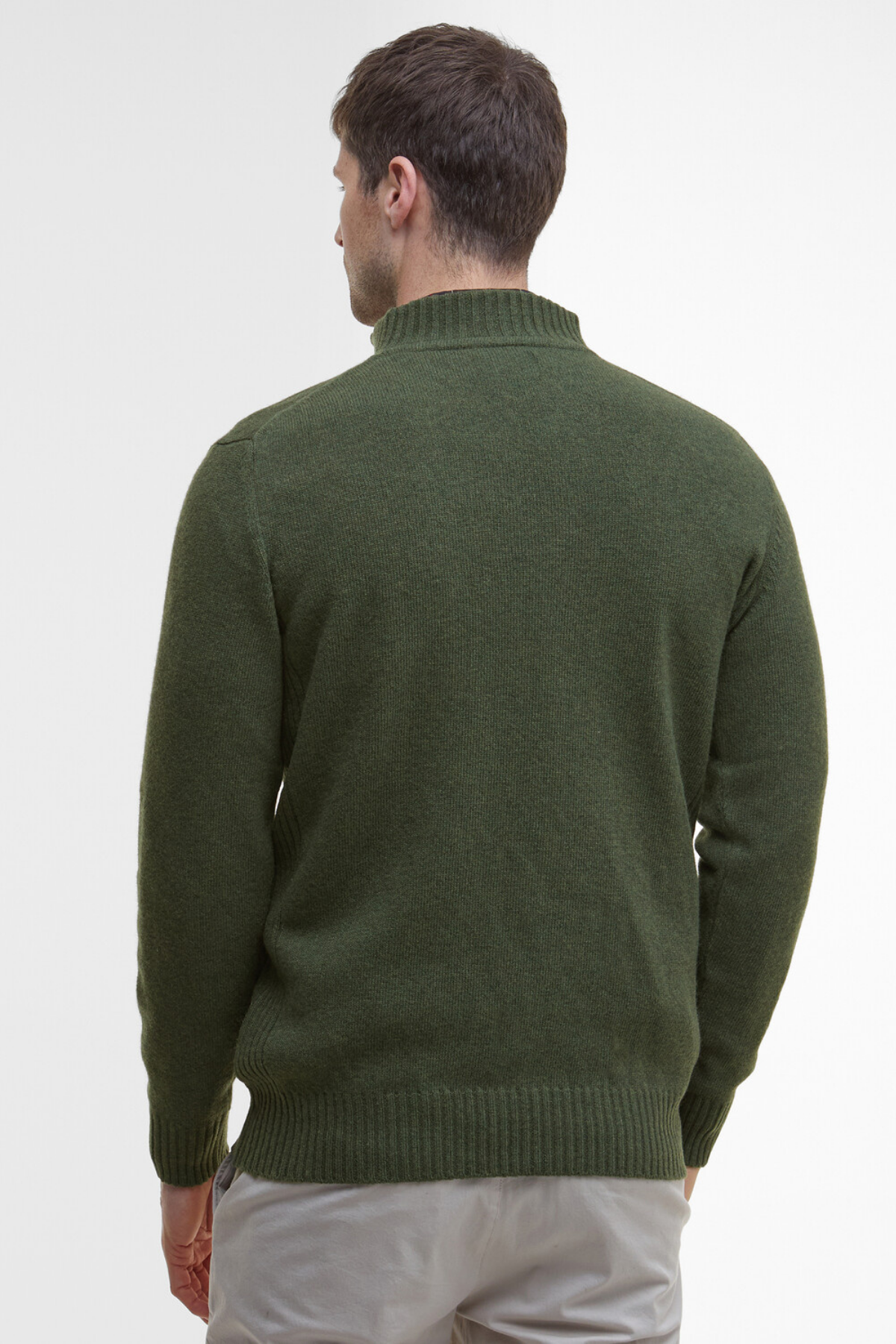Barbour Essential Lambswool Half Zip Kazak OL54 Mıd Olıve