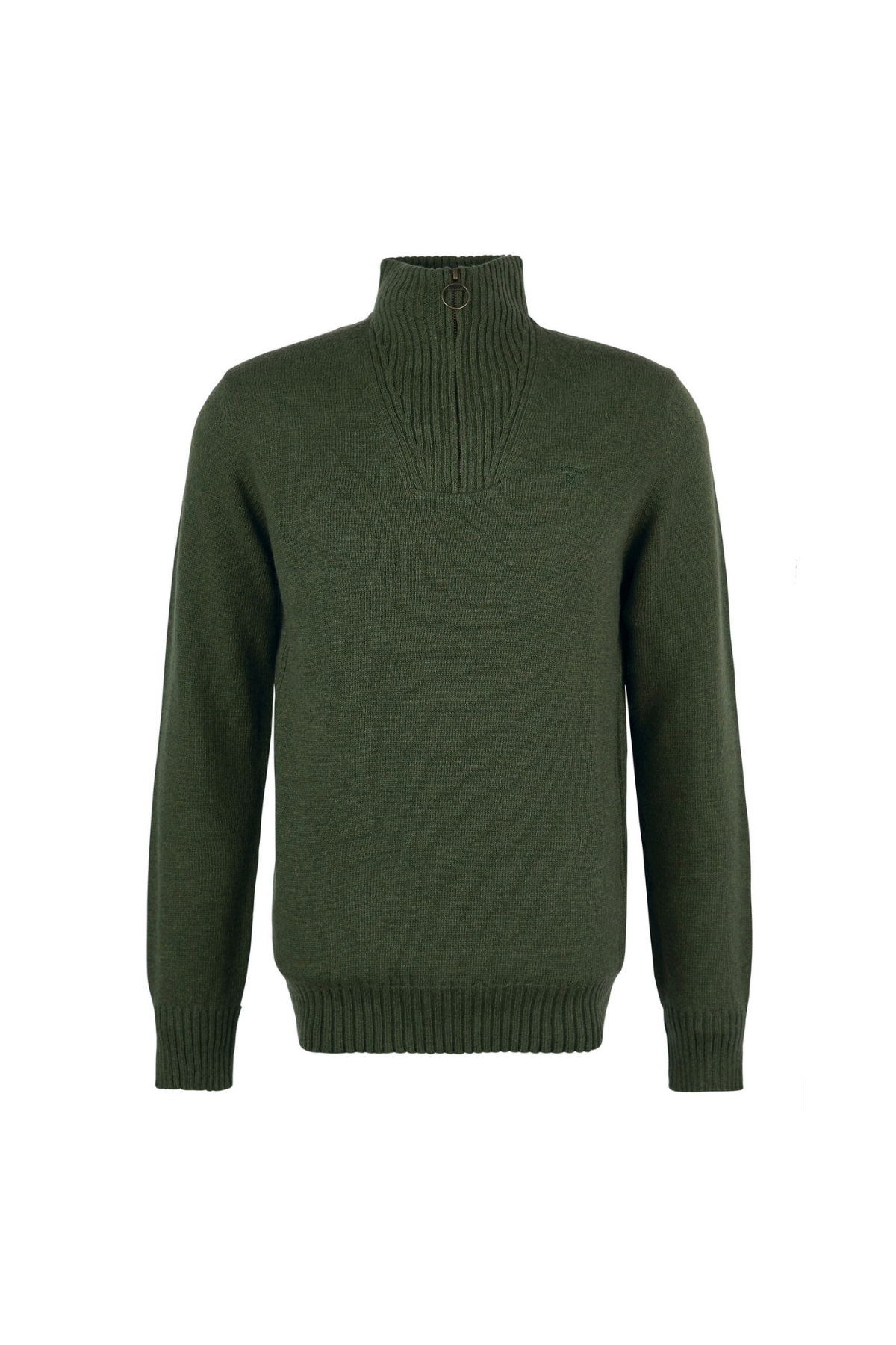 Barbour Essential Lambswool Half Zip Kazak OL54 Mıd Olıve