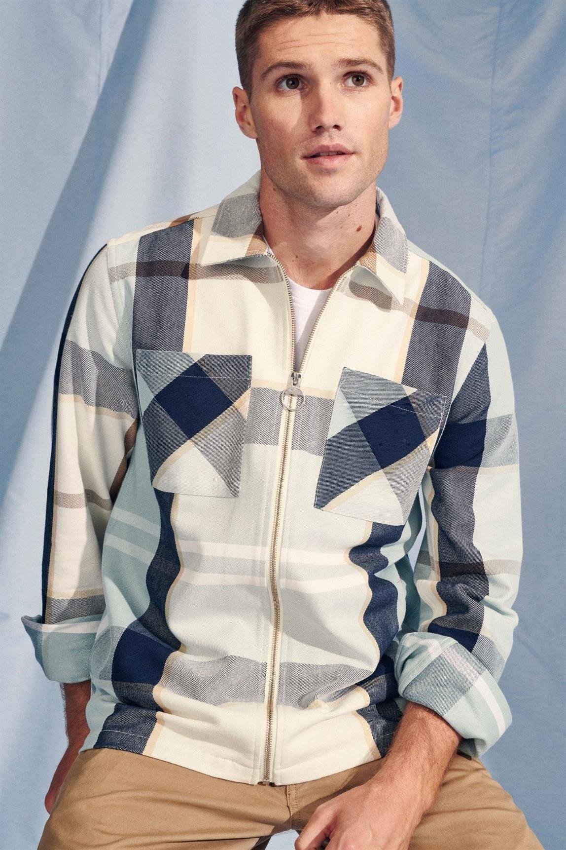 Barbour Ettrick Dış Gömlek TN97 Blue Chalk Tartan
