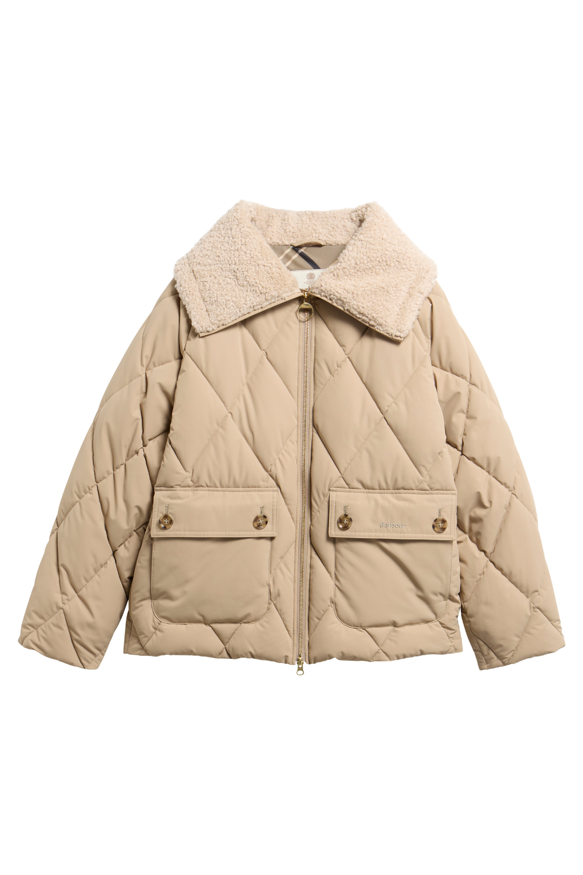 Barbour Eva Puffer Ceket BE31 Lt Trench Birchwood Dress