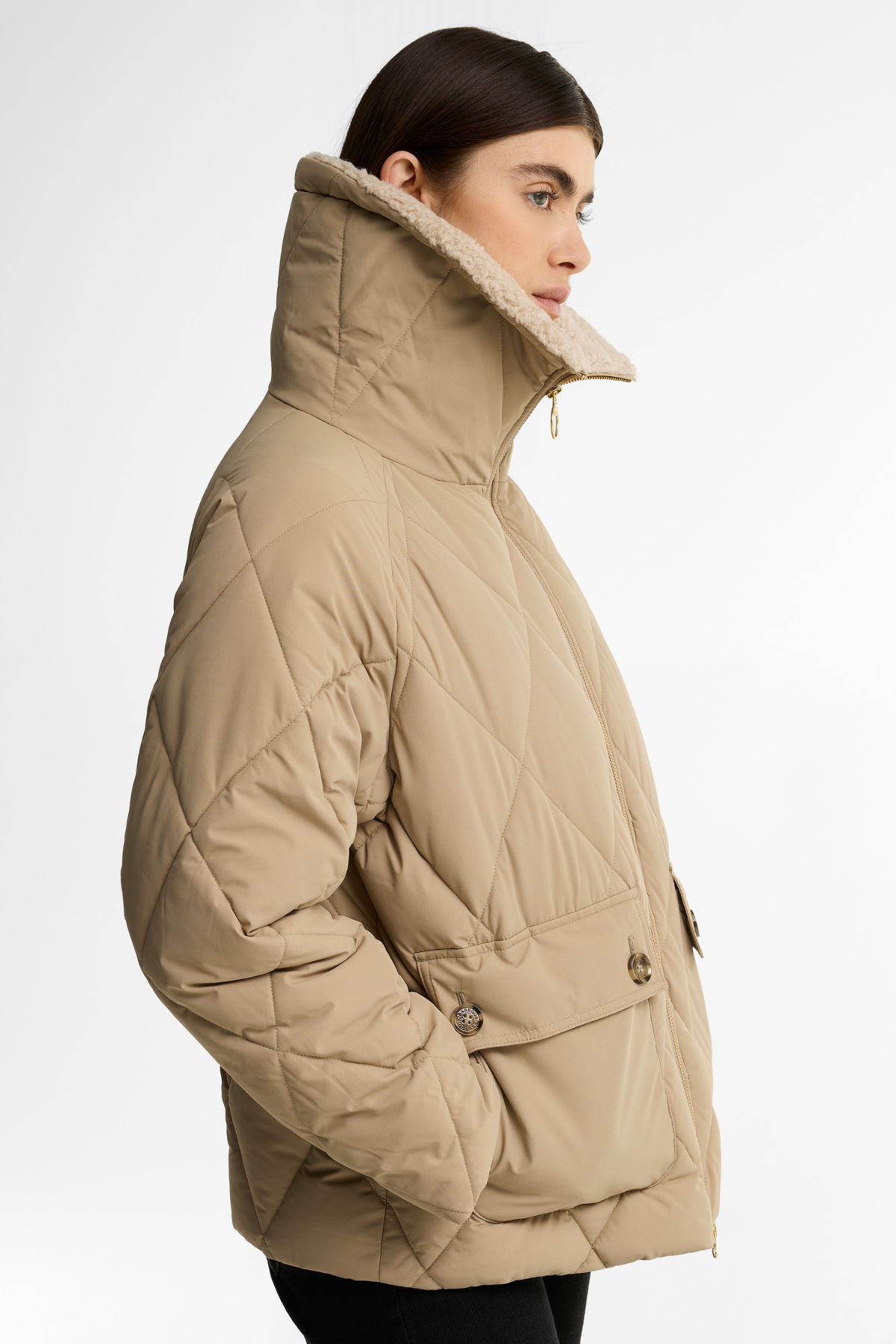 Barbour Eva Puffer Ceket BE31 Lt Trench Birchwood Dress