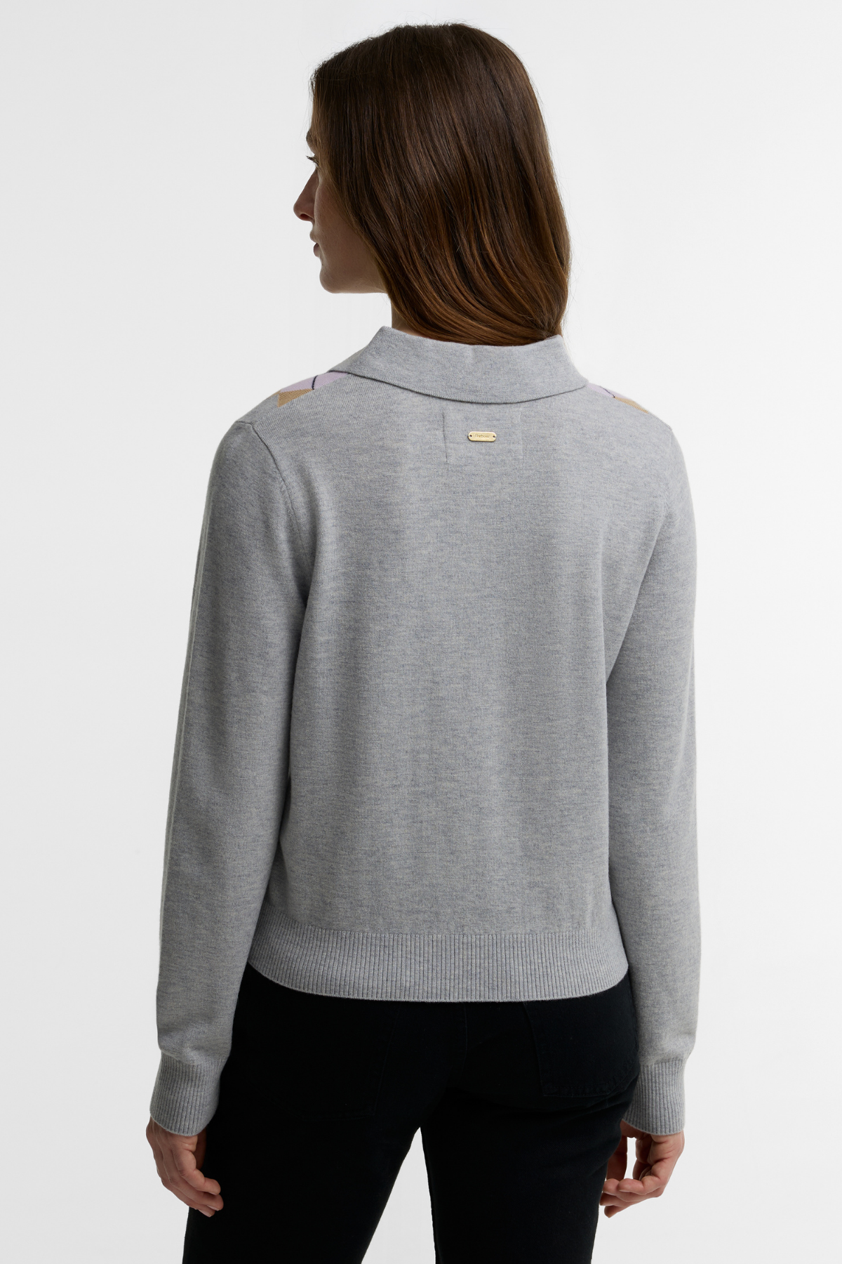 Barbour Fawne Knitted Kazak MI12 Grey Multi