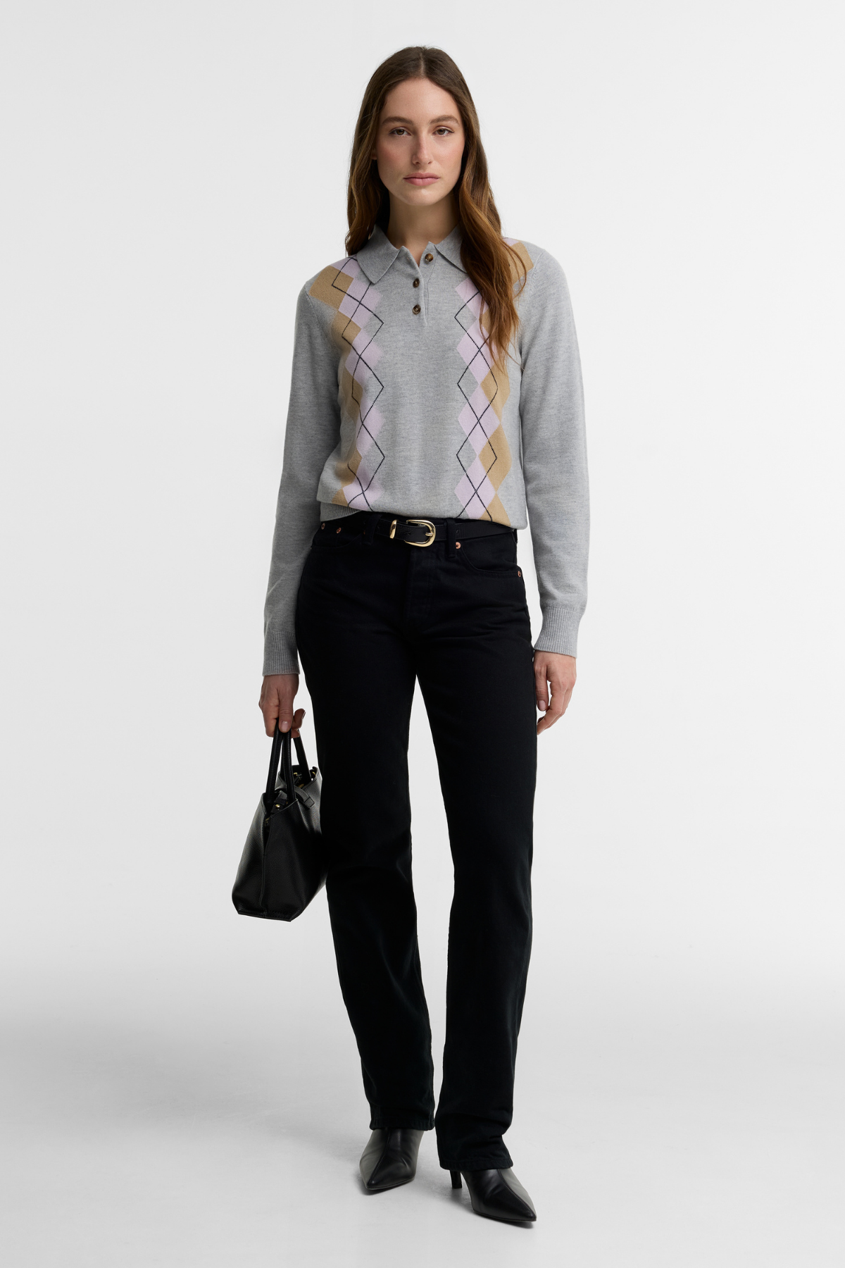 Barbour Fawne Knitted Kazak MI12 Grey Multi