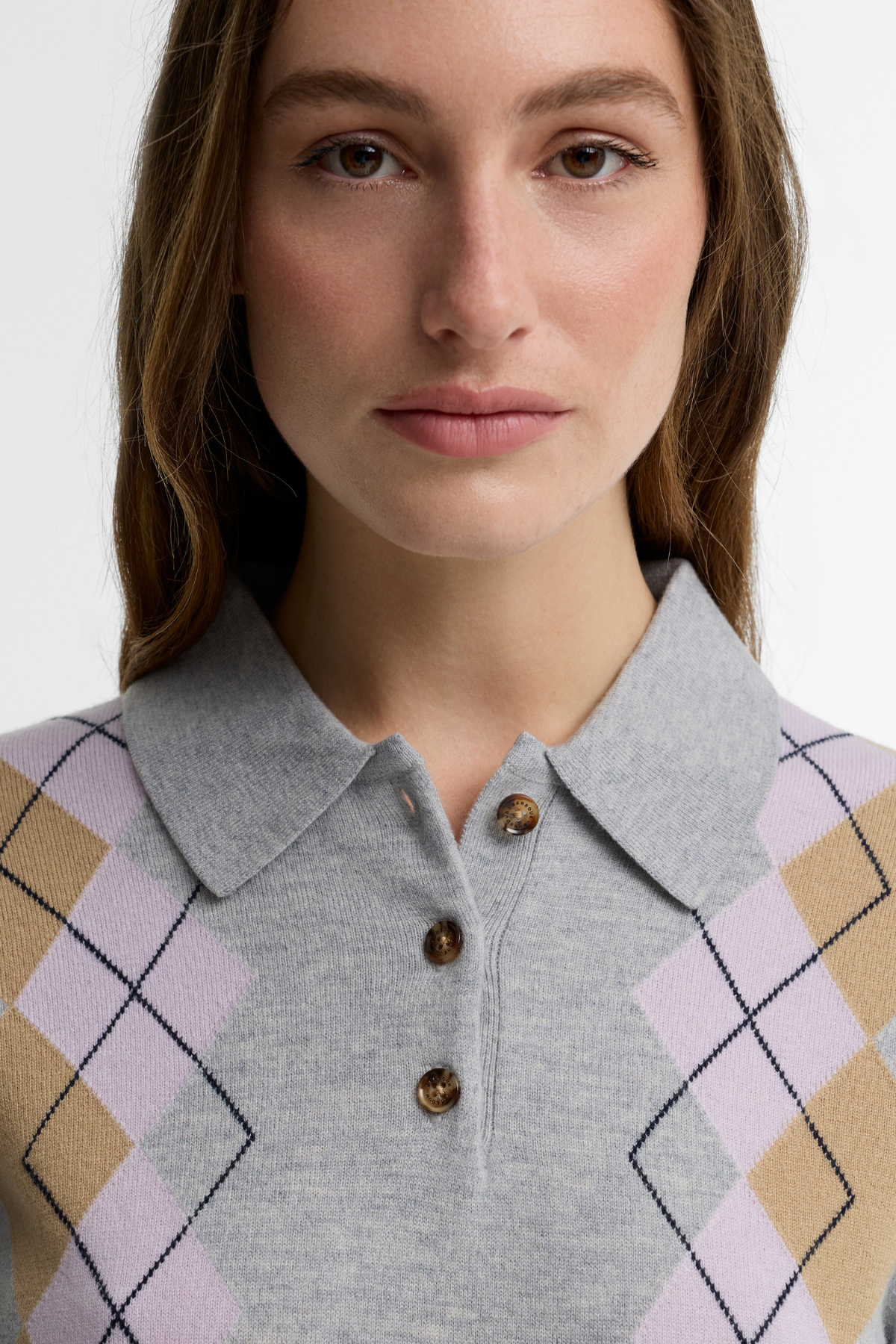 Barbour Fawne Knitted Kazak MI12 Grey Multi