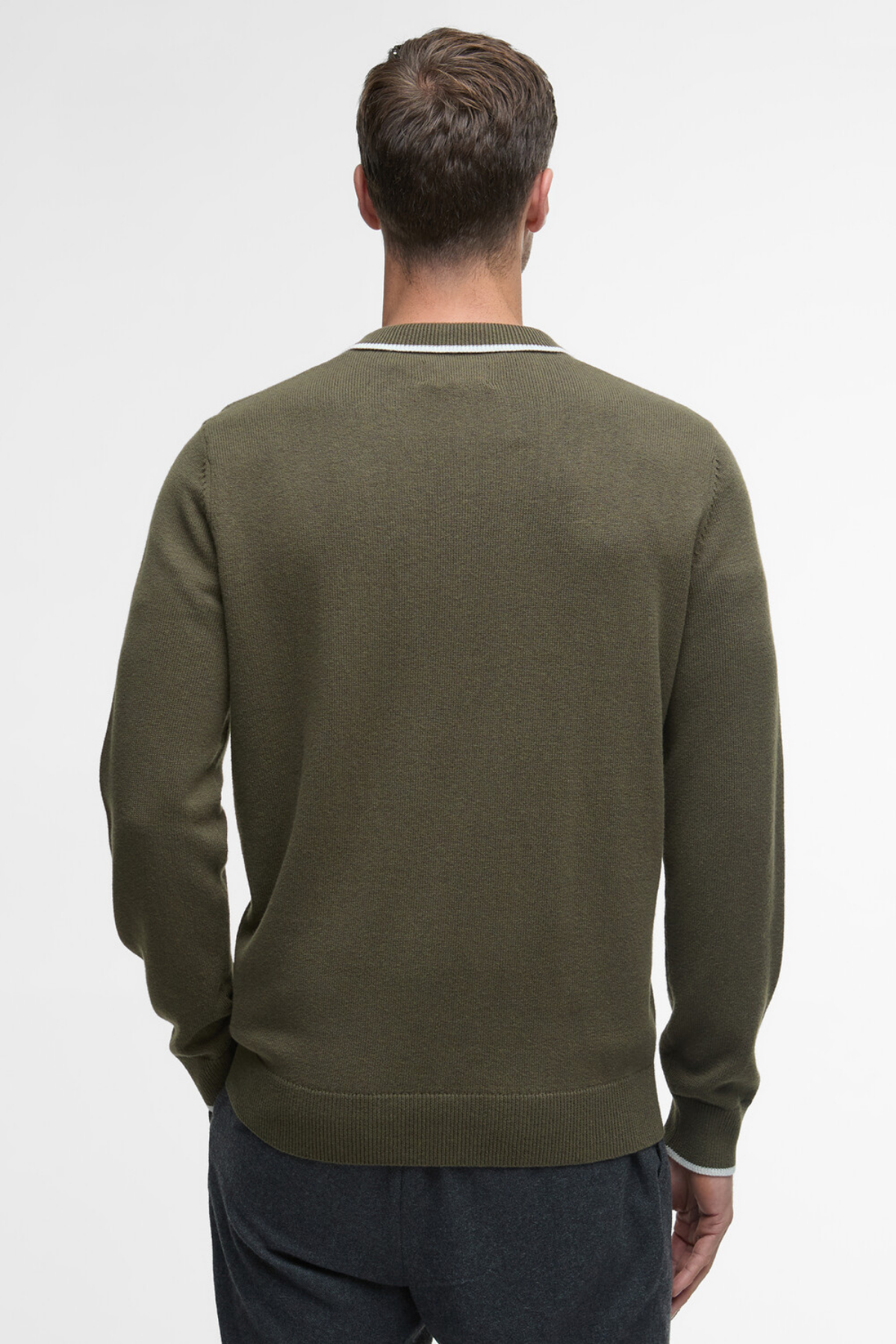 Barbour Fenhill Knitted Kazak OL54 Mıd Olıve