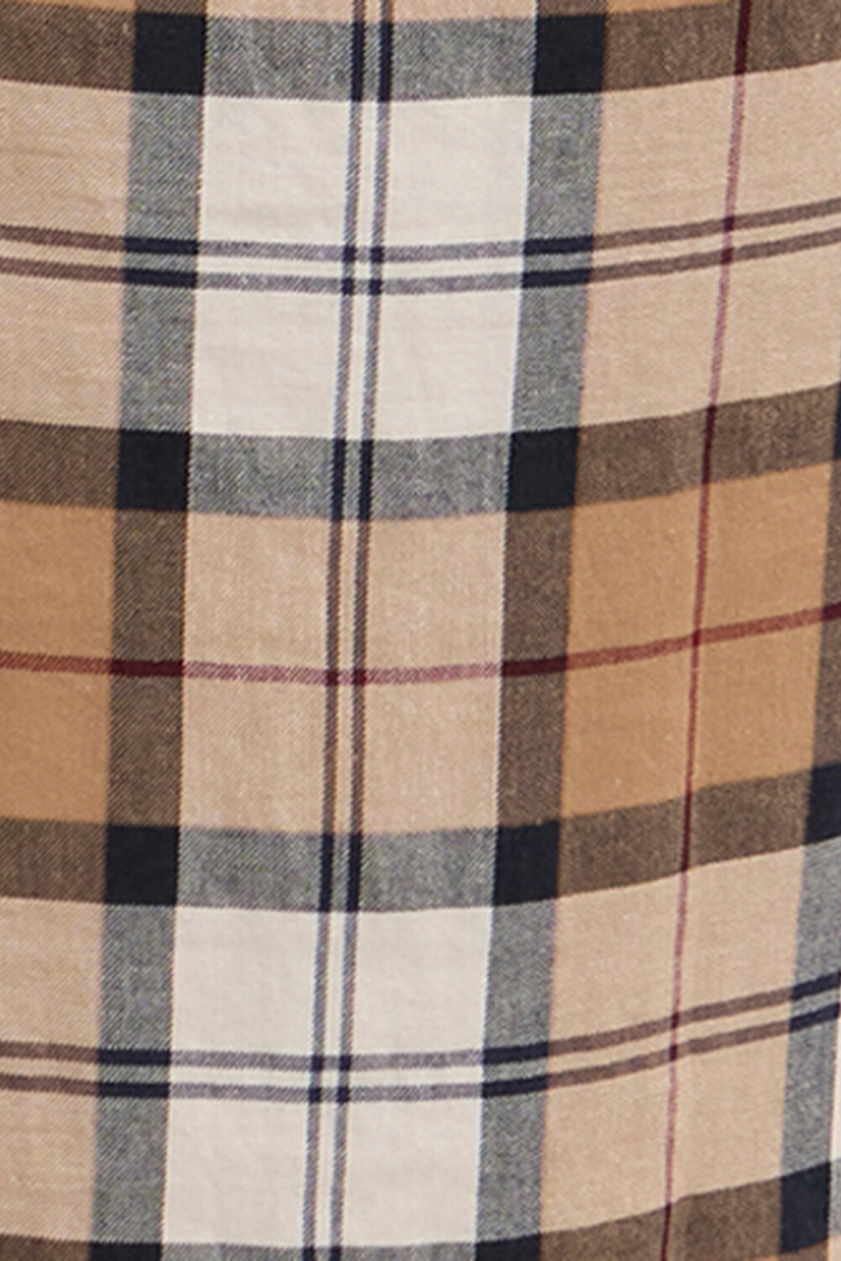 Barbour Fern Midi Elbise BR37 Hessian Tartan