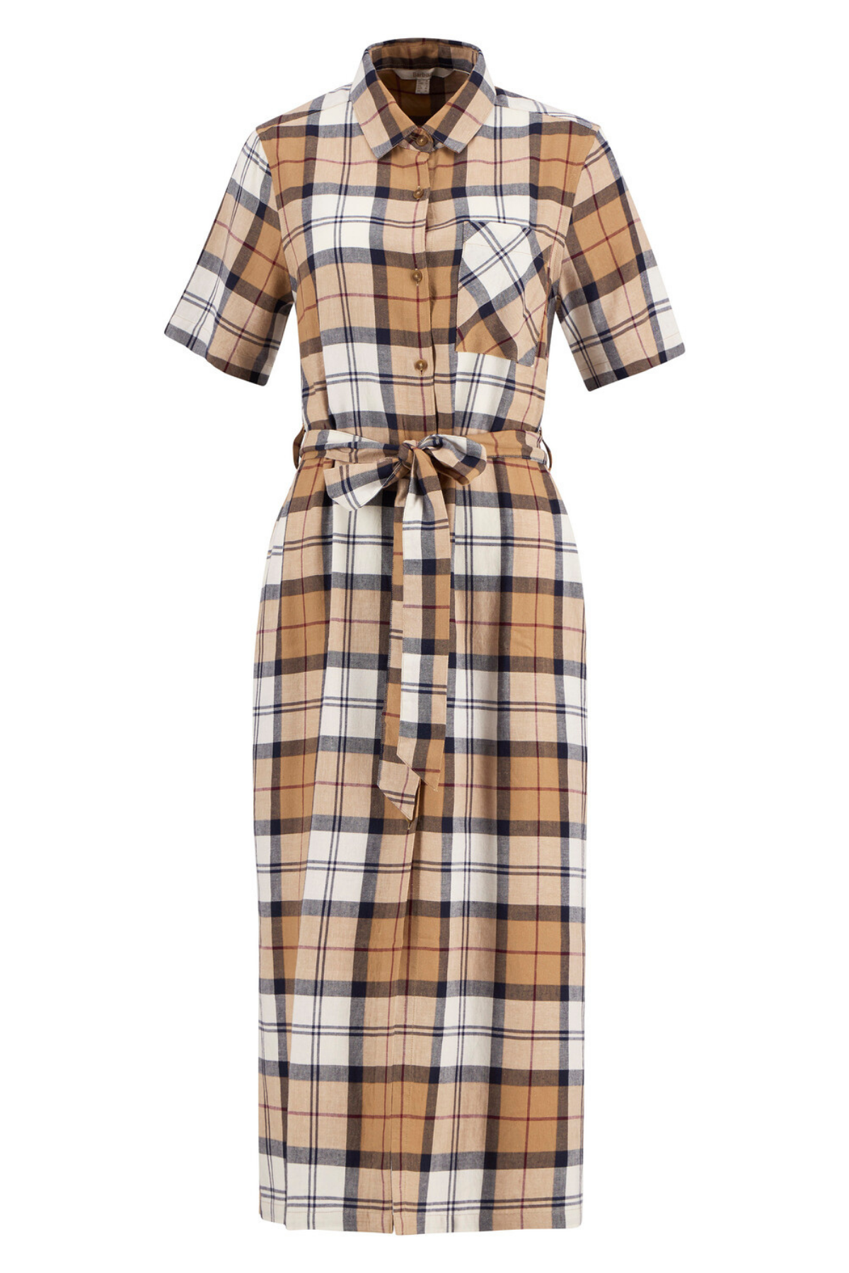 Barbour Fern Midi Elbise BR37 Hessian Tartan