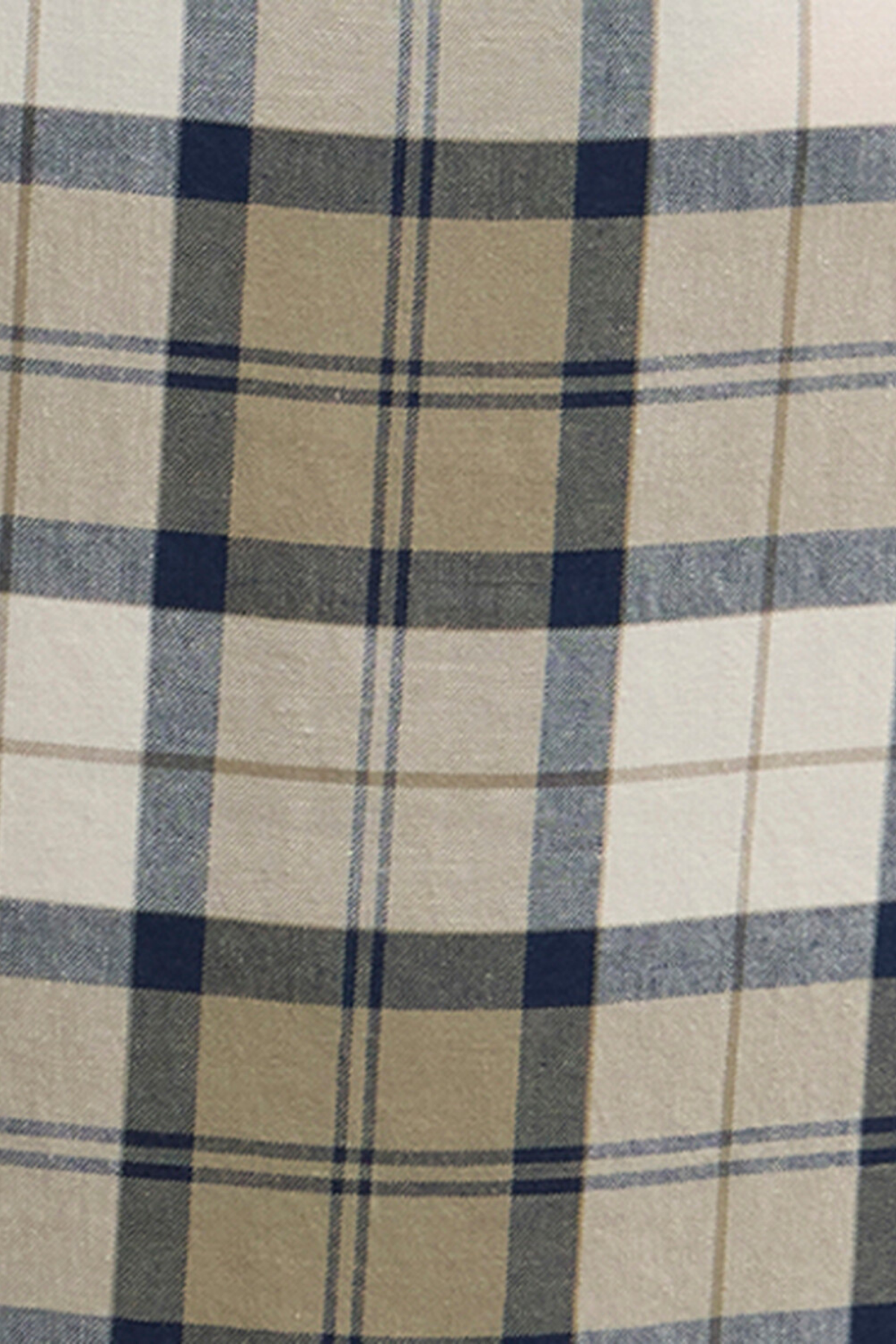 Barbour Fern Midi Elbise NY51 Dress Navy Tartan