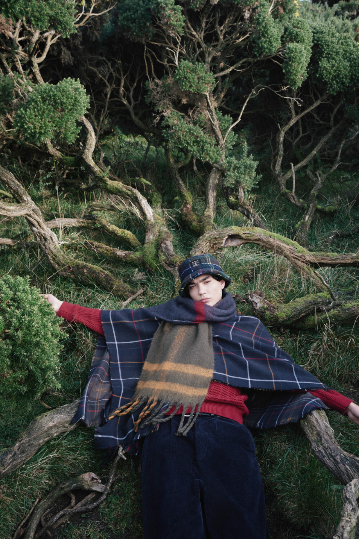 Barbour Field Fleece Bucket Şapka TN11 Classic Tartan