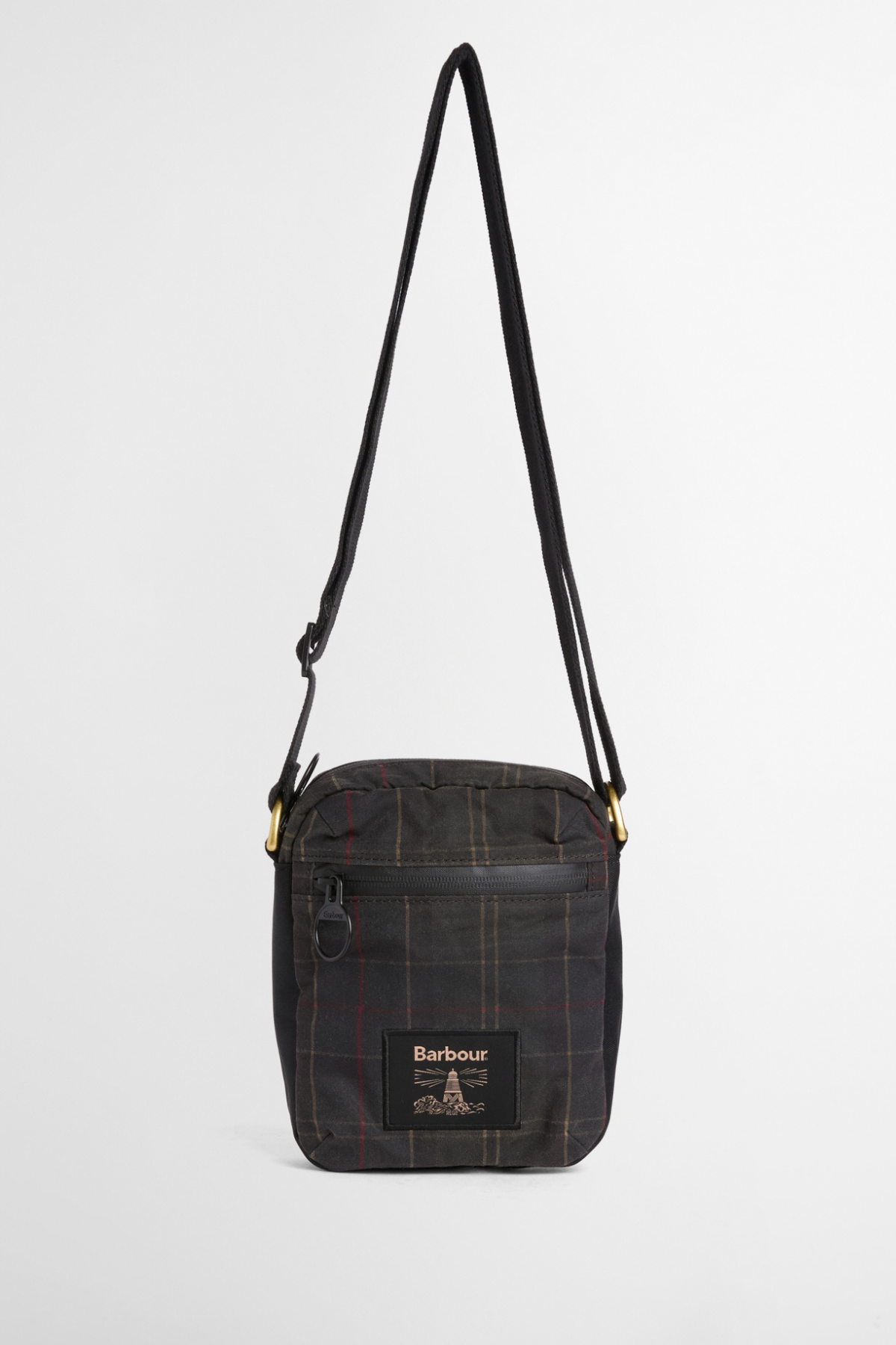 Barbour Field Tartan Yağlı Çapraz Çanta OL91 Dark Classic Tartan