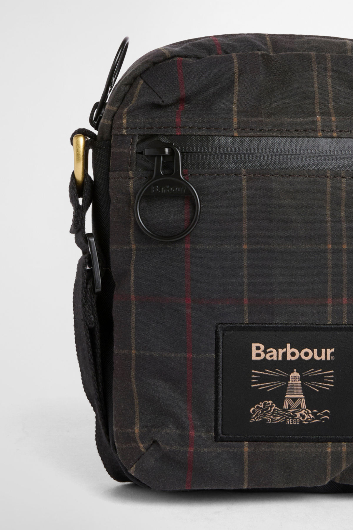 Barbour Field Tartan Yağlı Çapraz Çanta OL91 Dark Classic Tartan