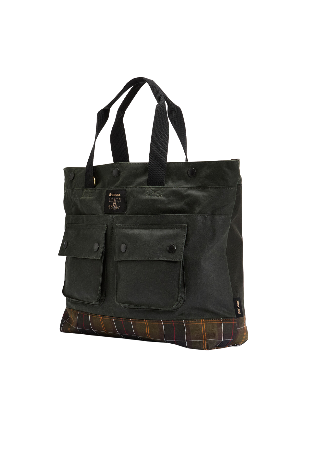 Barbour Field Yağlı Tote Çanta SG91 Sage/Classic