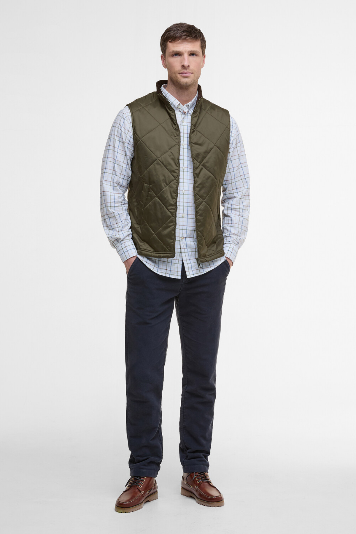 Barbour Finn Kapitone Yelek OL72 Olive
