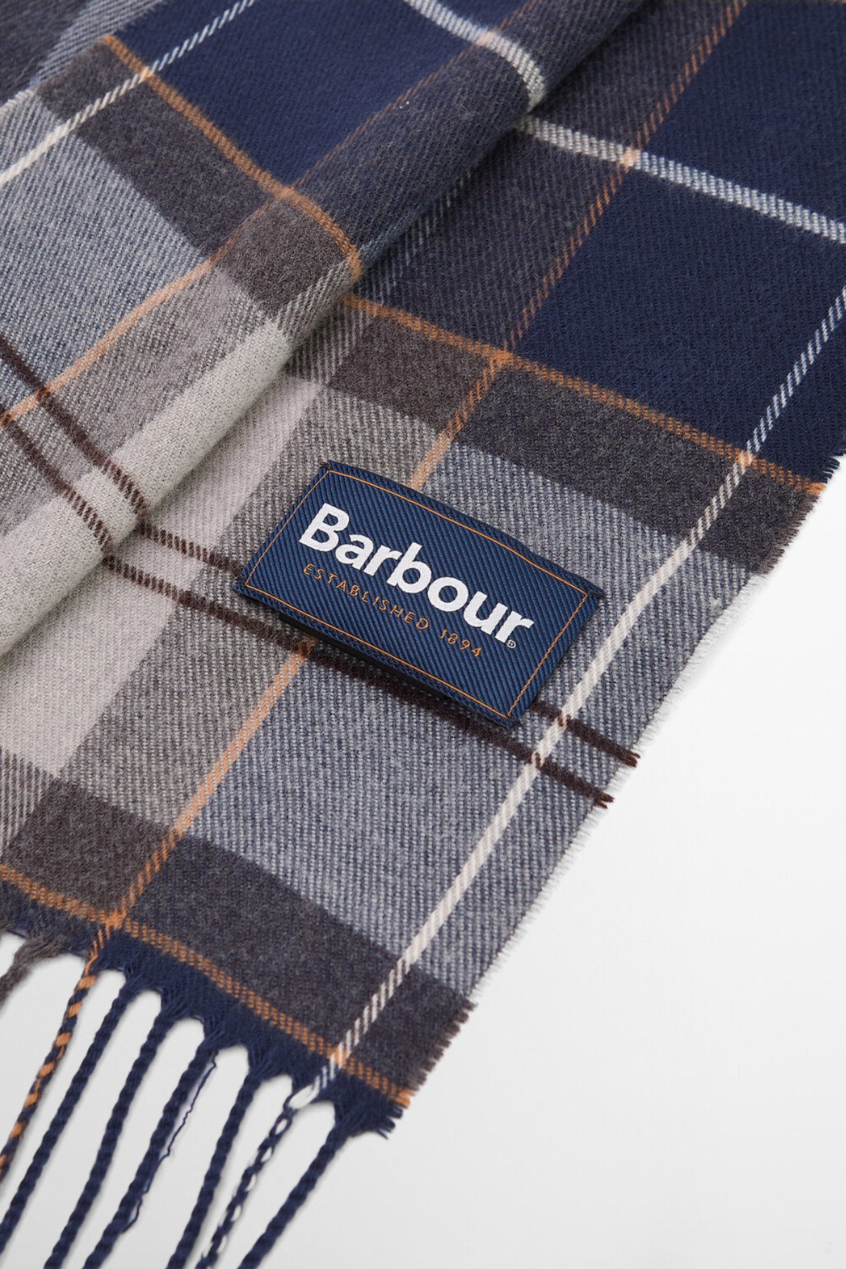 Barbour Galingale Tartan Atkı TN38 Grey Midnight Tartan