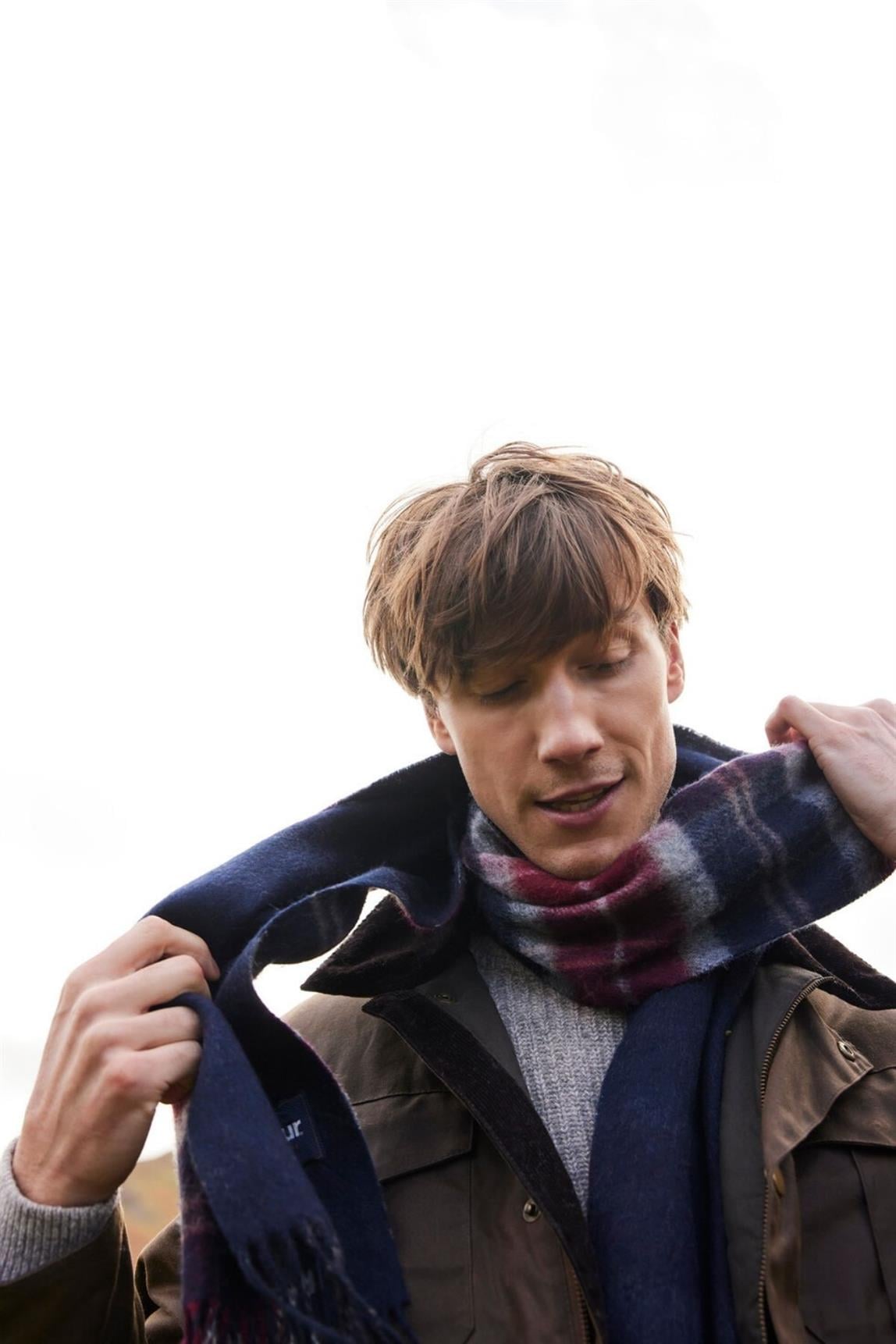 Barbour Galston Tartan Atkı RE75 Cranberry Tartan