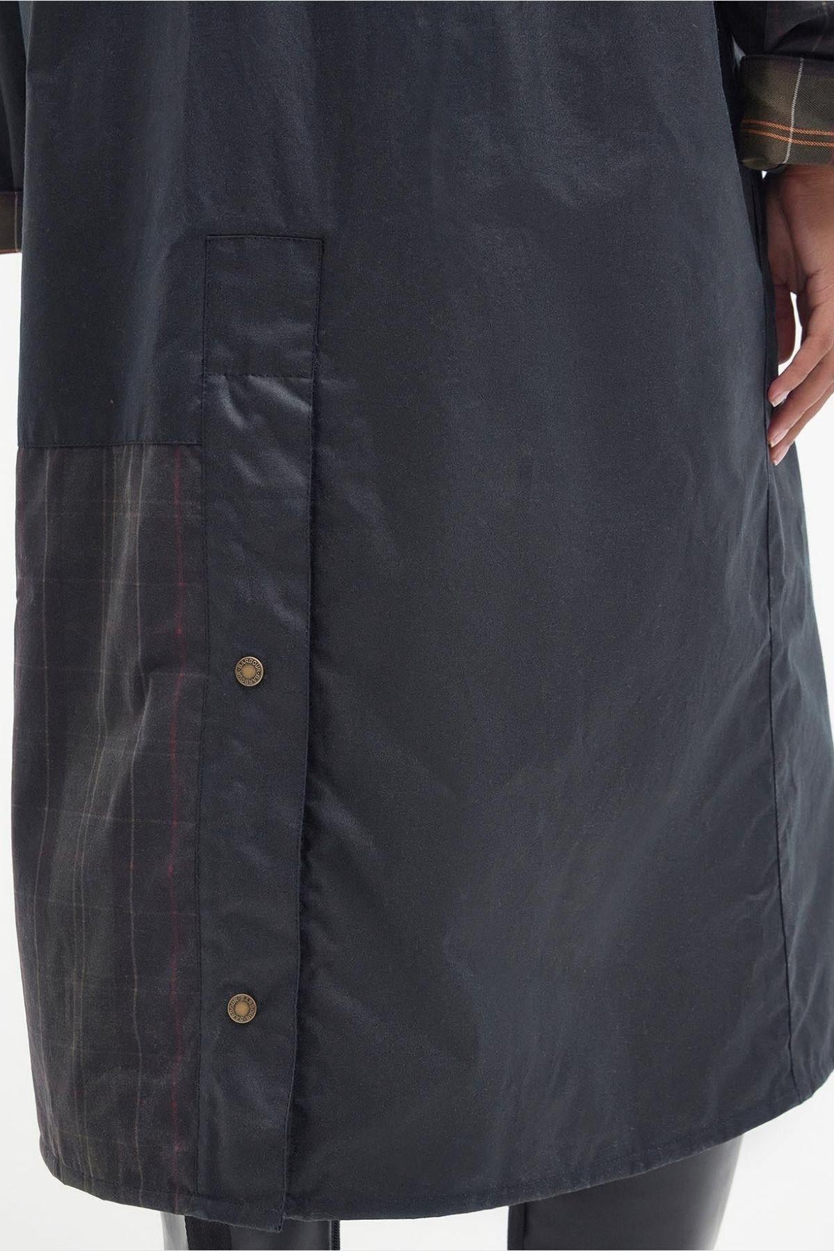 Barbour Ganni Burghley Yağlı Ceket NY71 Navy - Classıc