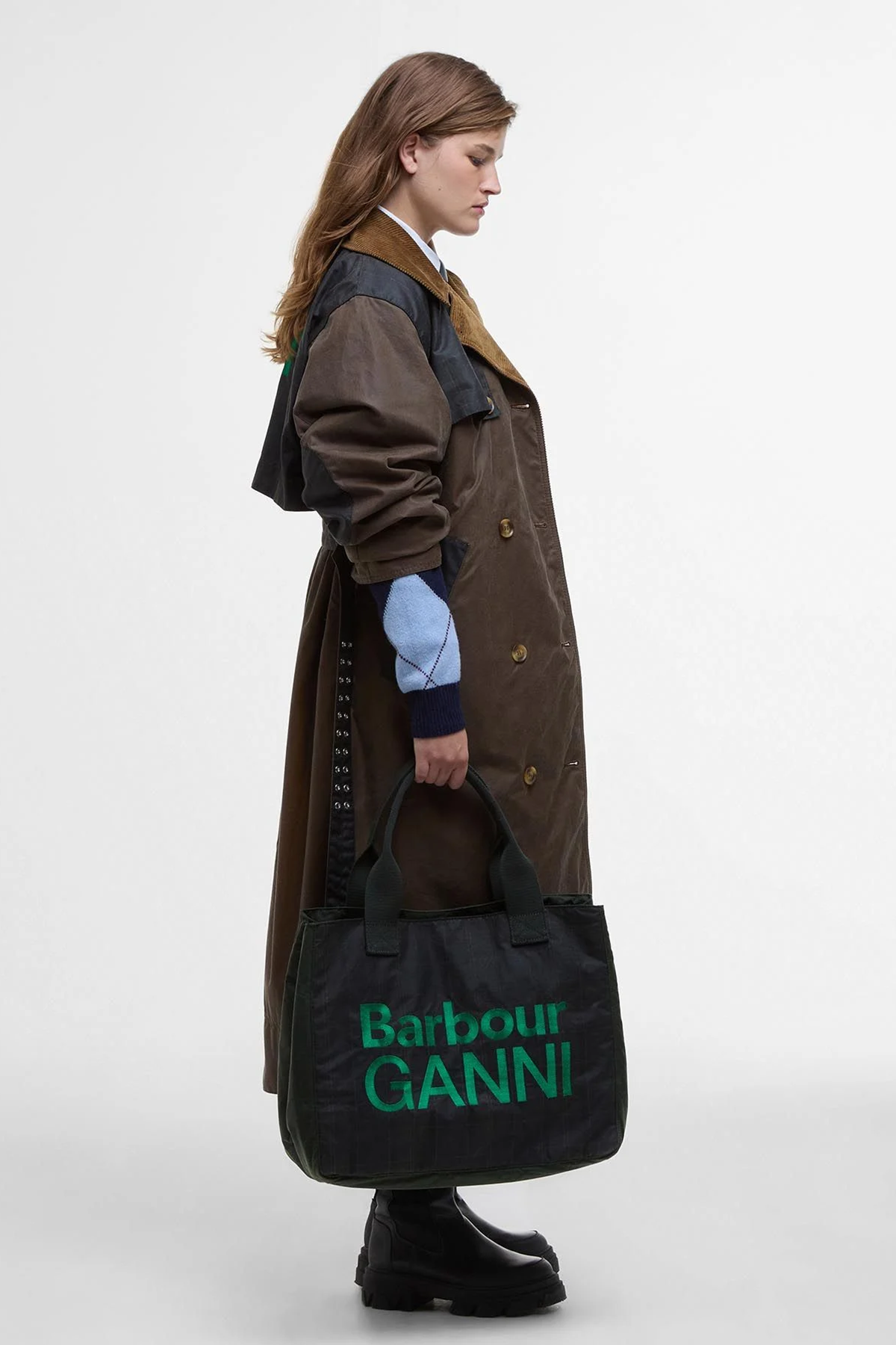 Barbour Ganni Yağlı Tote Çanta GN51 Duffle Bag