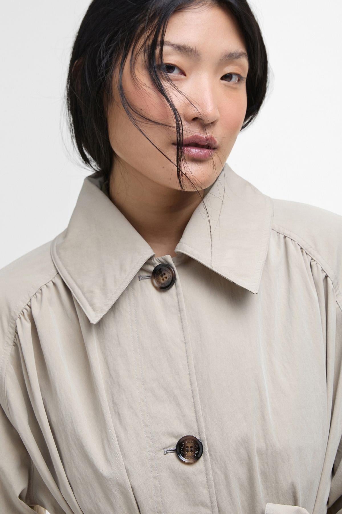 Barbour Garbo Showerproof Trençkot SN11 Light Sand/Rosemary Tartan