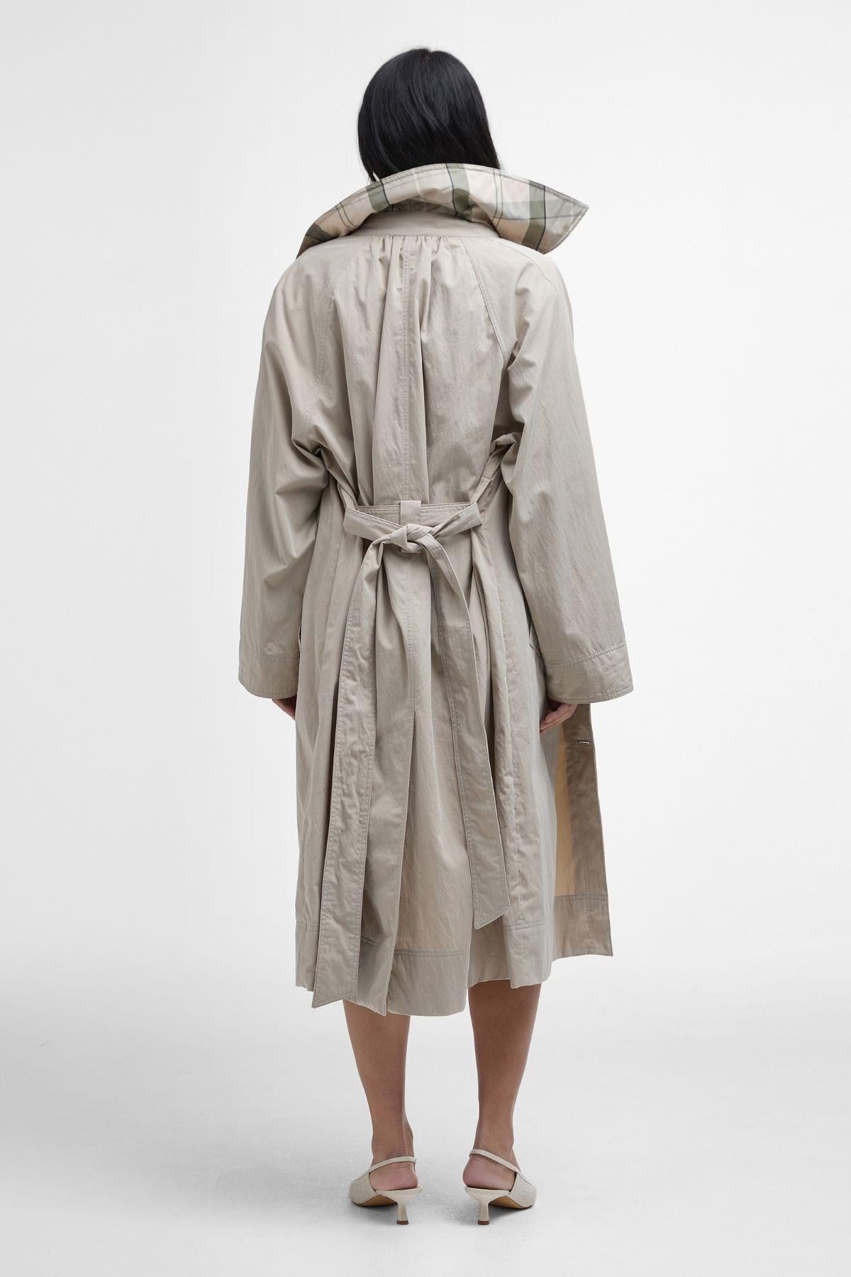 Barbour Garbo Showerproof Trençkot SN11 Light Sand/Rosemary Tartan