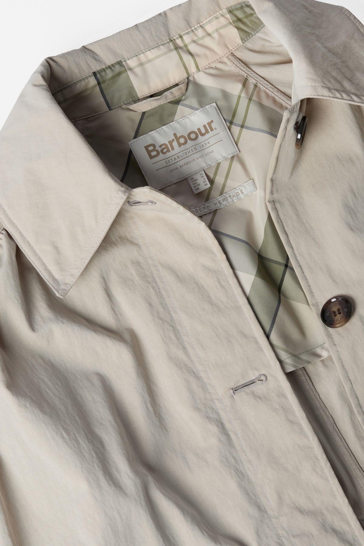 Barbour Garbo Showerproof Trençkot SN11 Light Sand/Rosemary Tartan