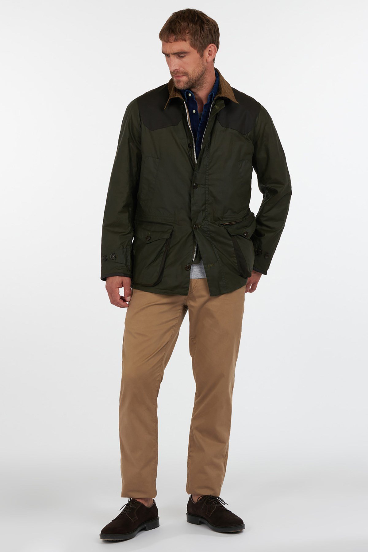Barbour Gold Standard Oakby Yağlı Ceket OL51 Olive