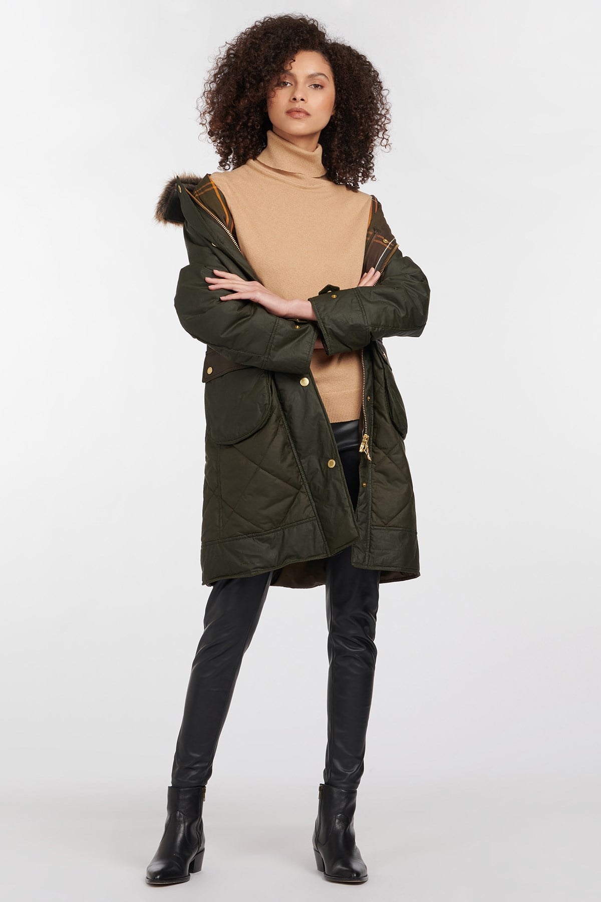 Barbour Golspie Yağlı Ceket Archive Olive/Classic