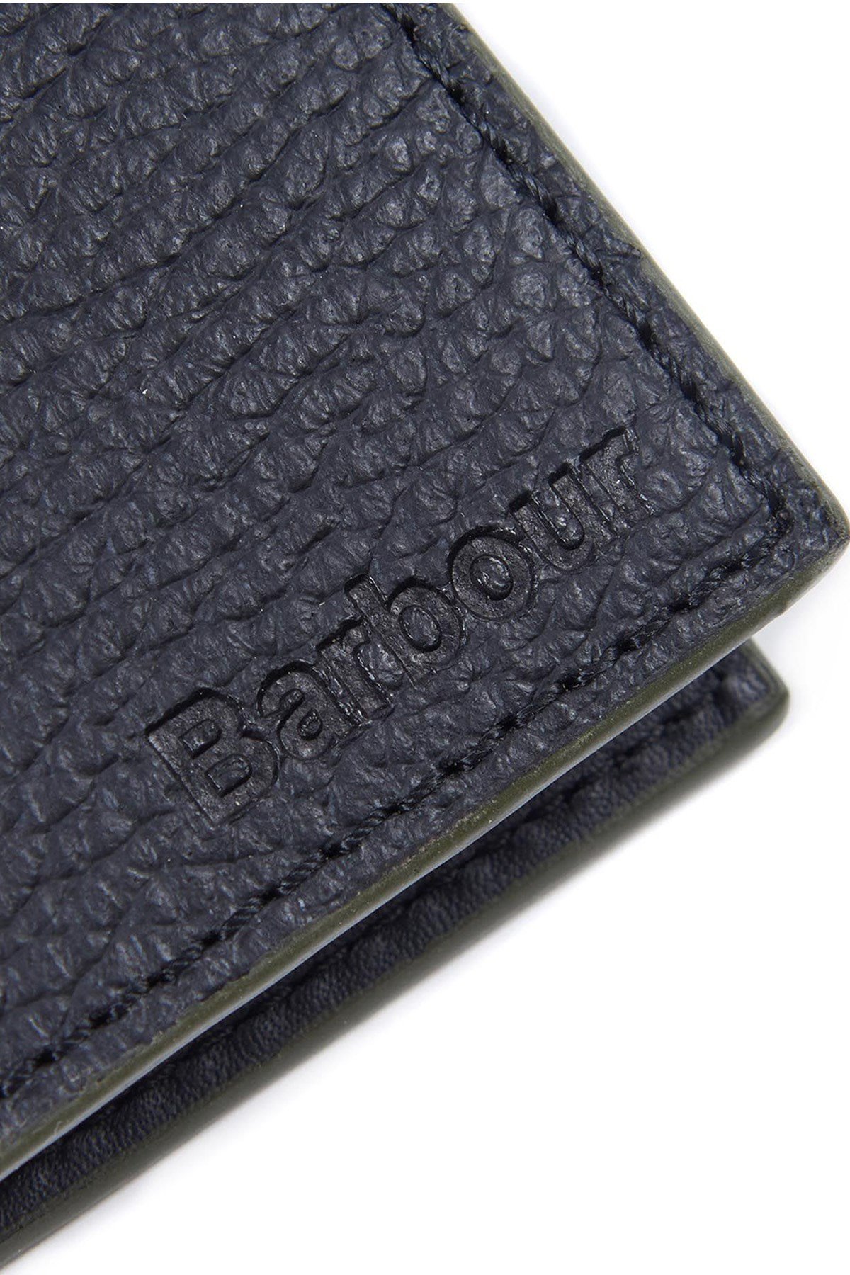 Barbour Grain Leather Billfold Wallet BK11 Black