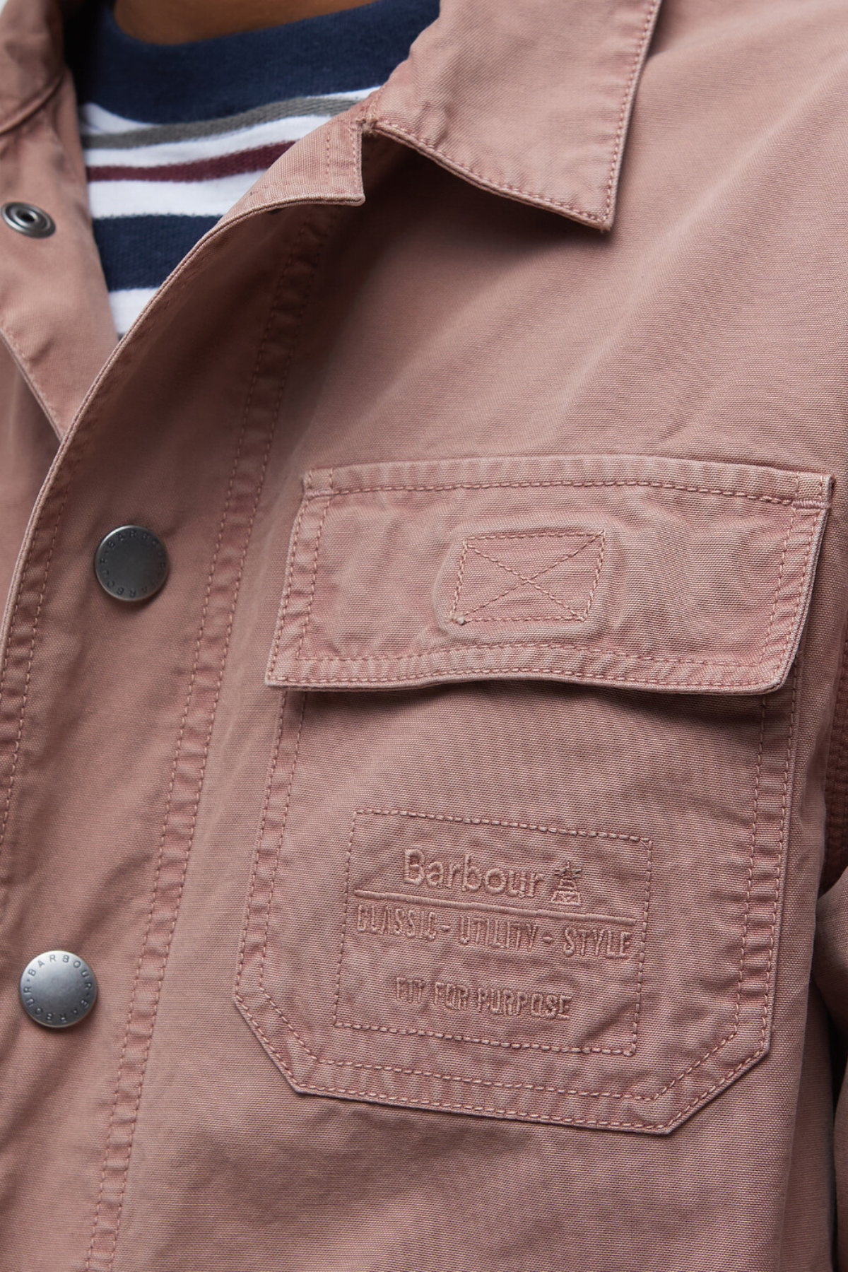 Barbour Grindle Cargo Overshirt PU17 Washed Heather