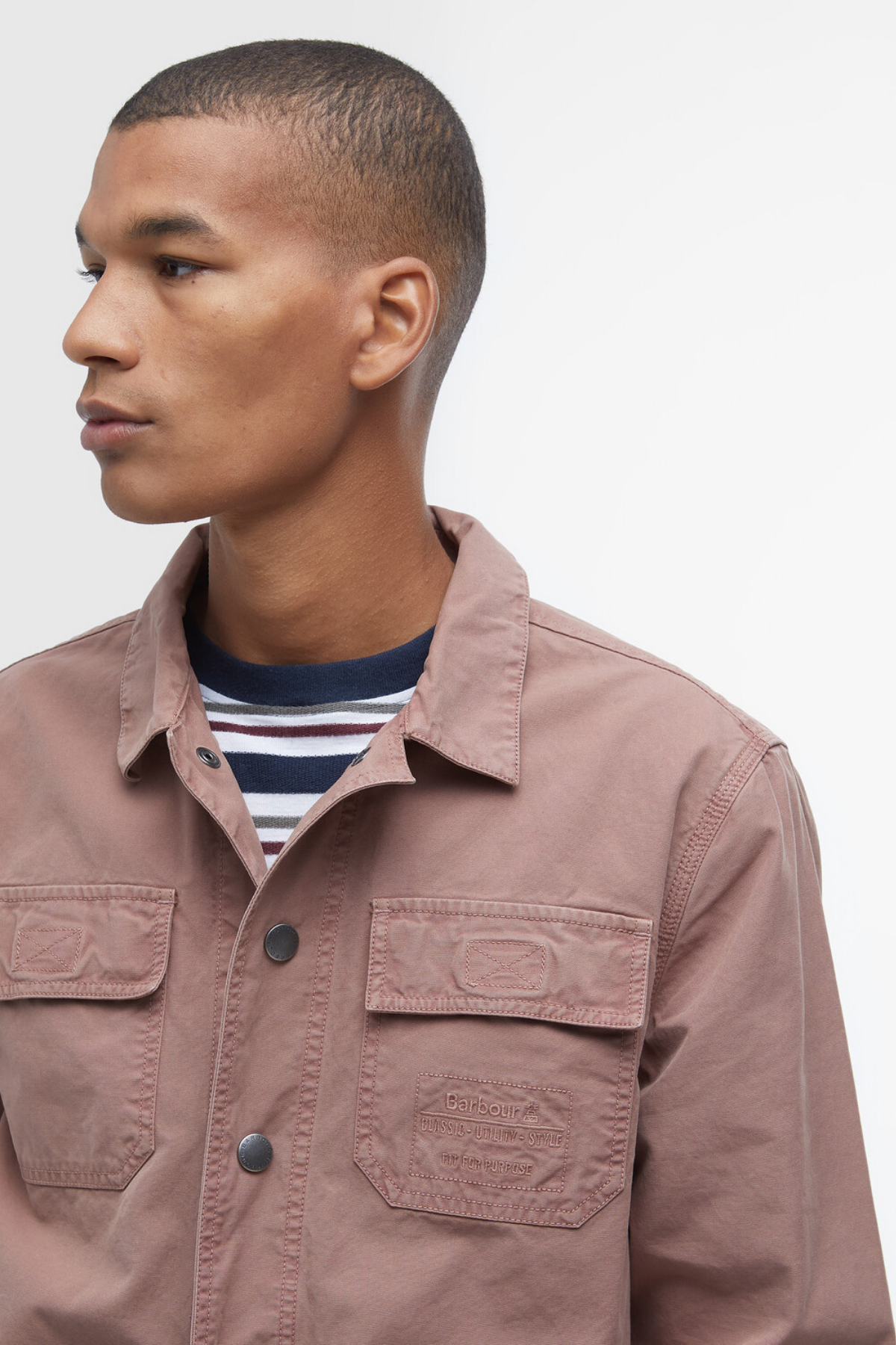 Barbour Grindle Cargo Overshirt PU17 Washed Heather