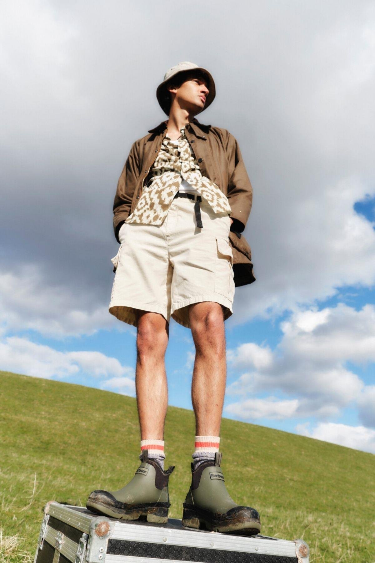 Barbour Grindle Cargo Relaxed Şort BE72 Oatmeal