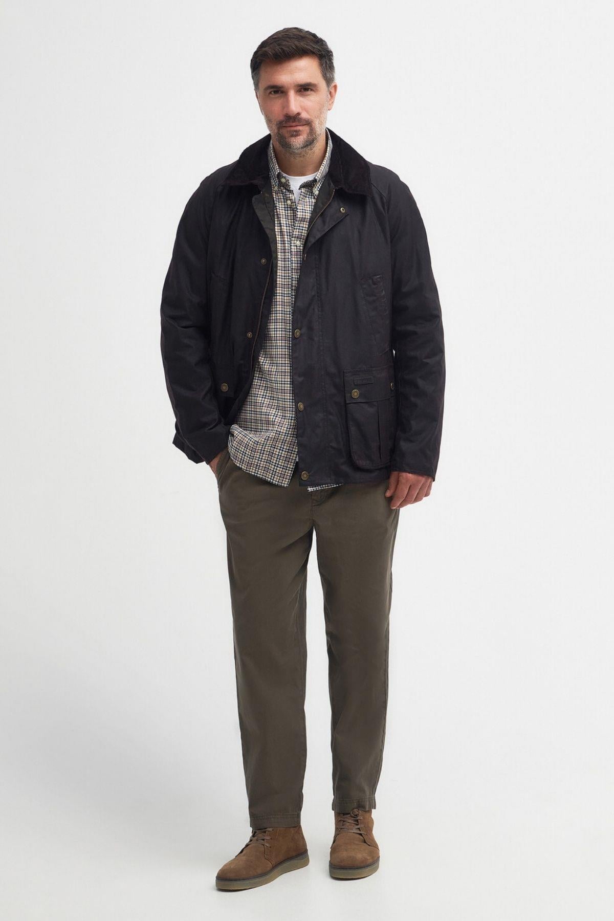 Barbour Halton Yağlı Ceket RU91 Rustic/Brown