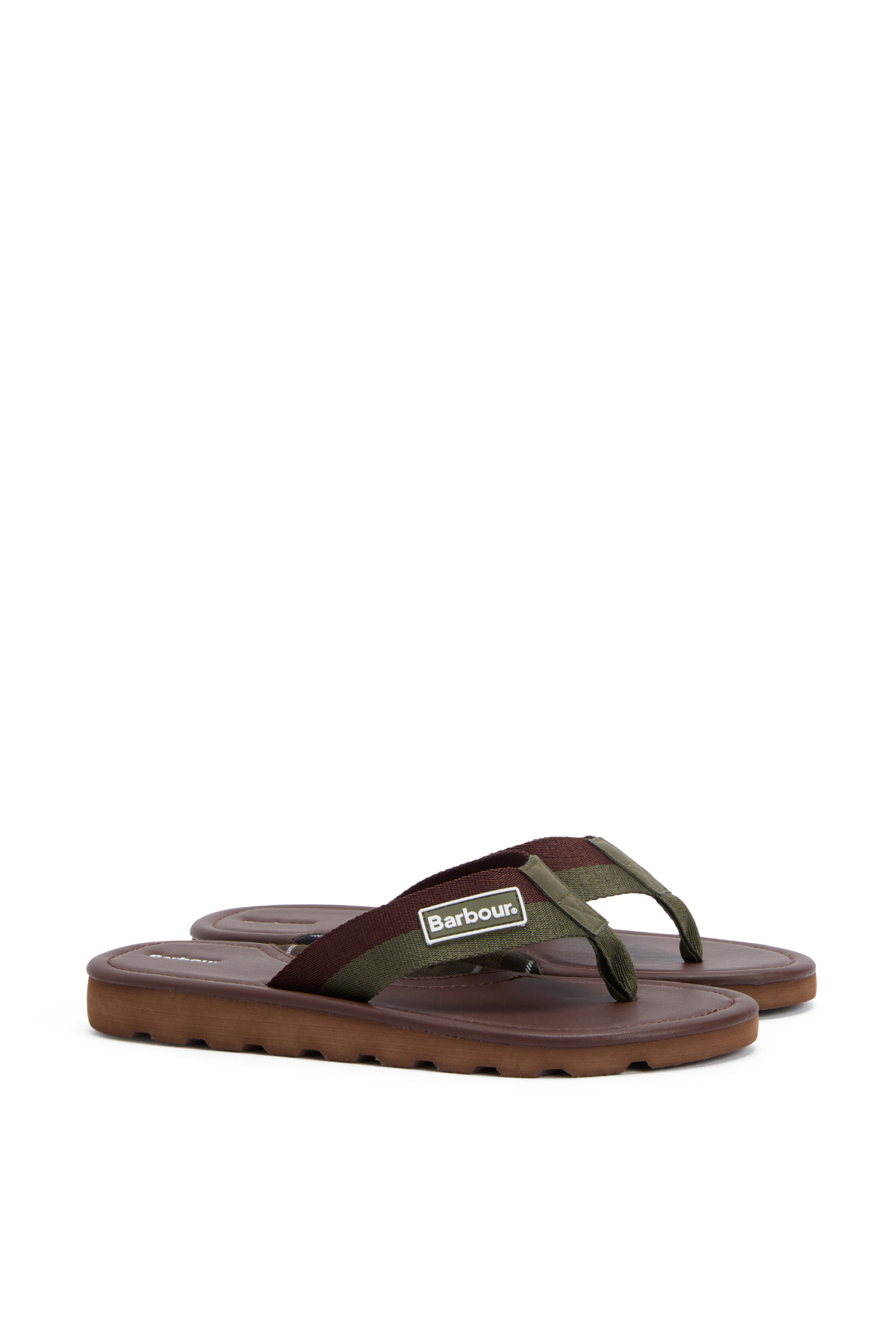 Barbour Harker Plaj Terliği BR95 Choc/Olive