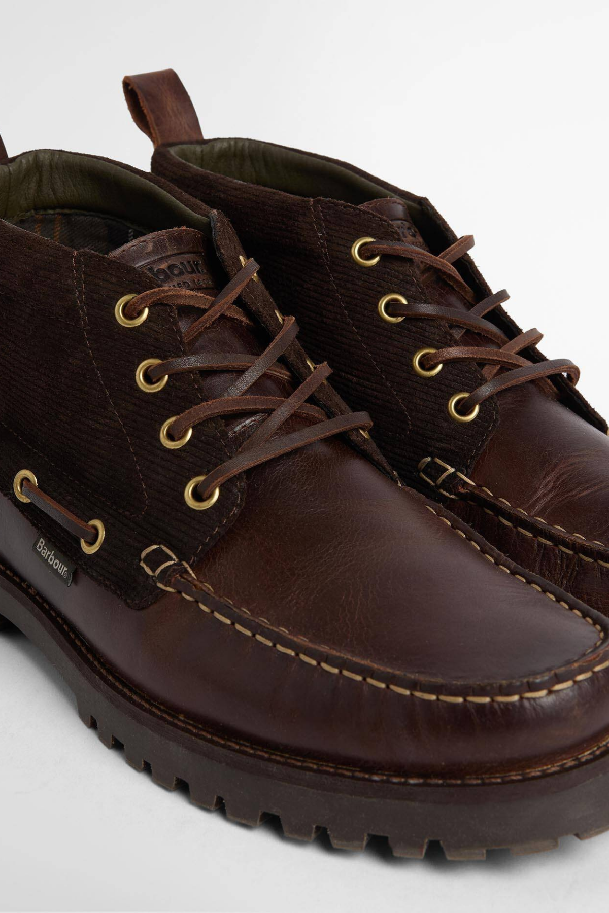 Barbour Harle Mid Chukka Bot BR98 Dk Brown Brown Cord