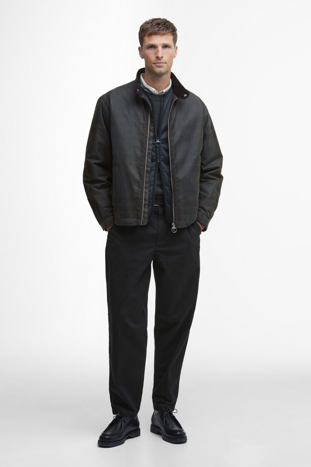 Barbour Harrington Check Yağlı Ceket GN71 Dundee Tartan