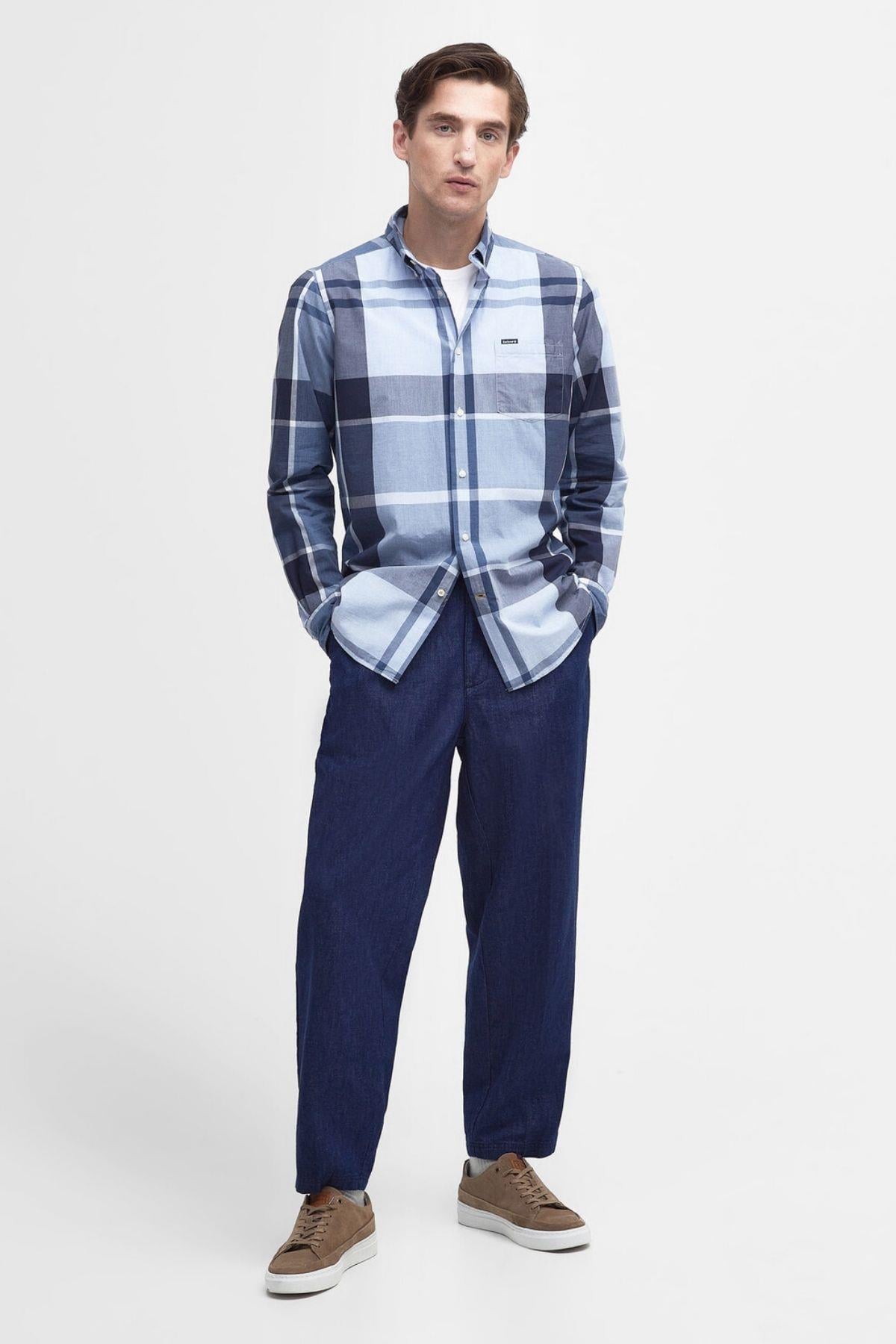Barbour Harris Tailored Gömlek TN22 Berwick Blue