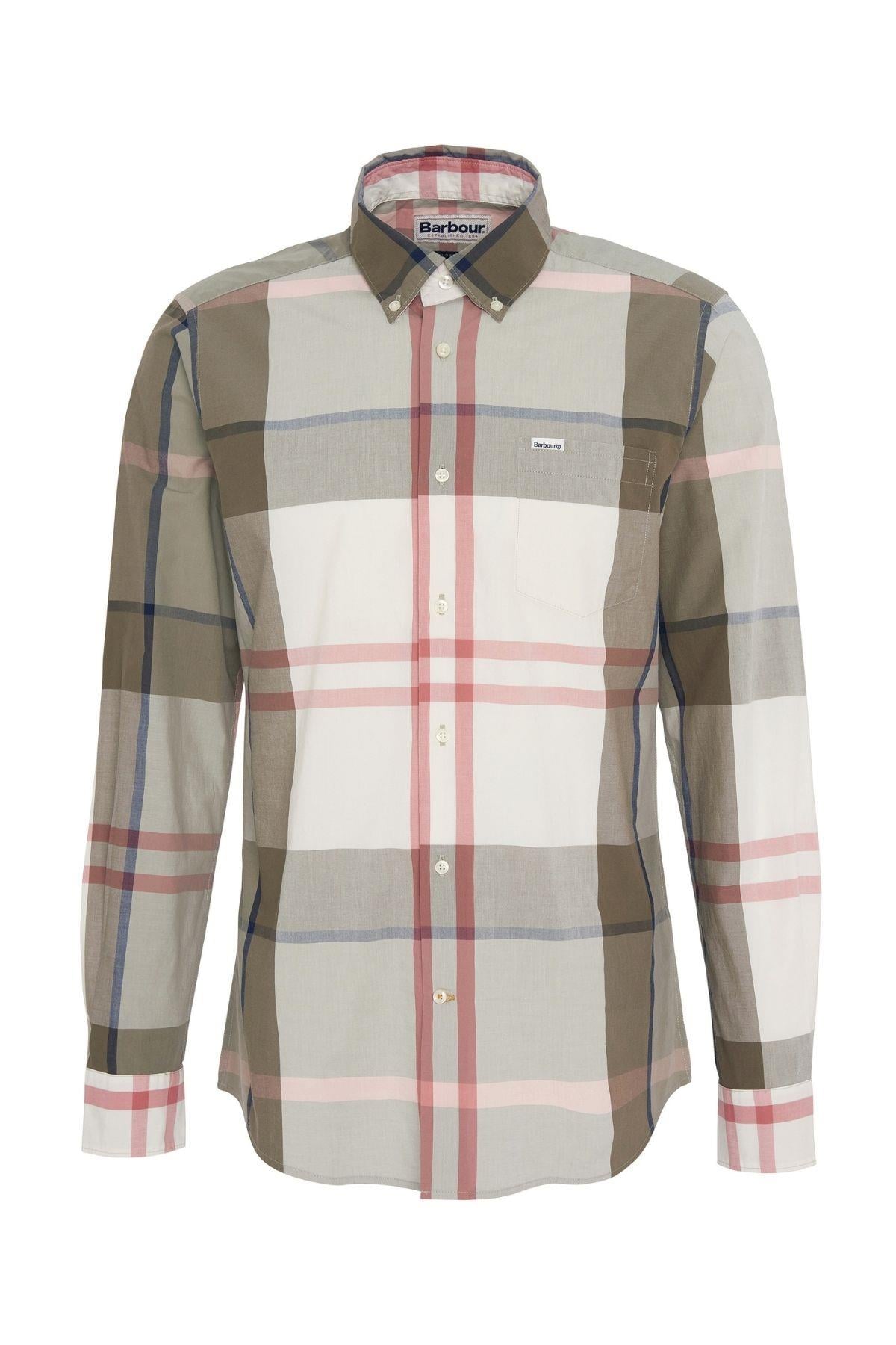 Barbour Harris Tailored Gömlek TN24 Glenmore Olive Tartan