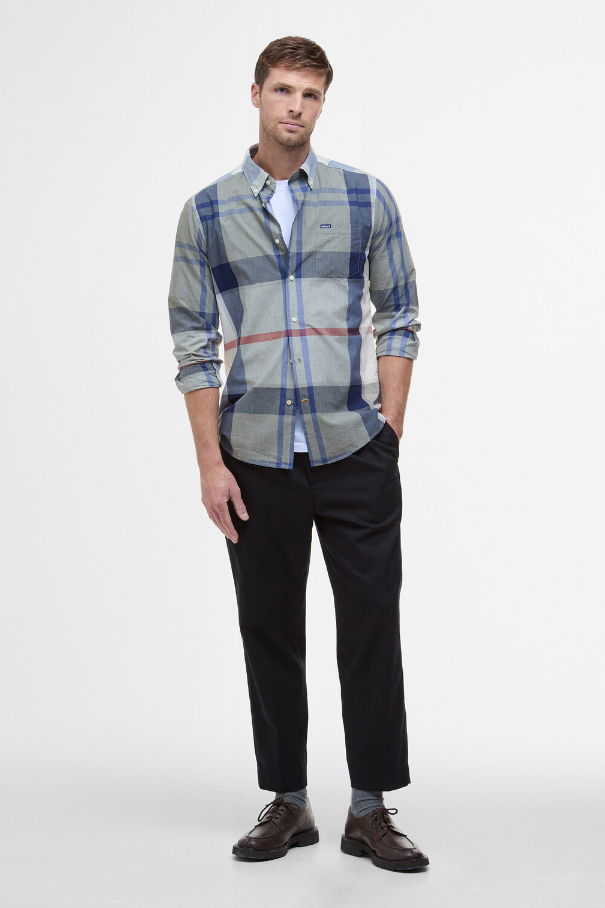 Barbour Harris Tailored Gömlek TN40 Bleached Pine Tartan