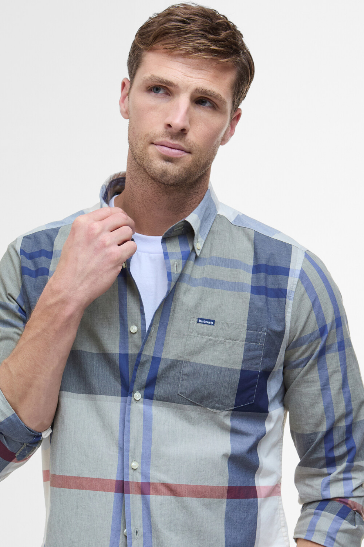 Barbour Harris Tailored Gömlek TN40 Bleached Pine Tartan