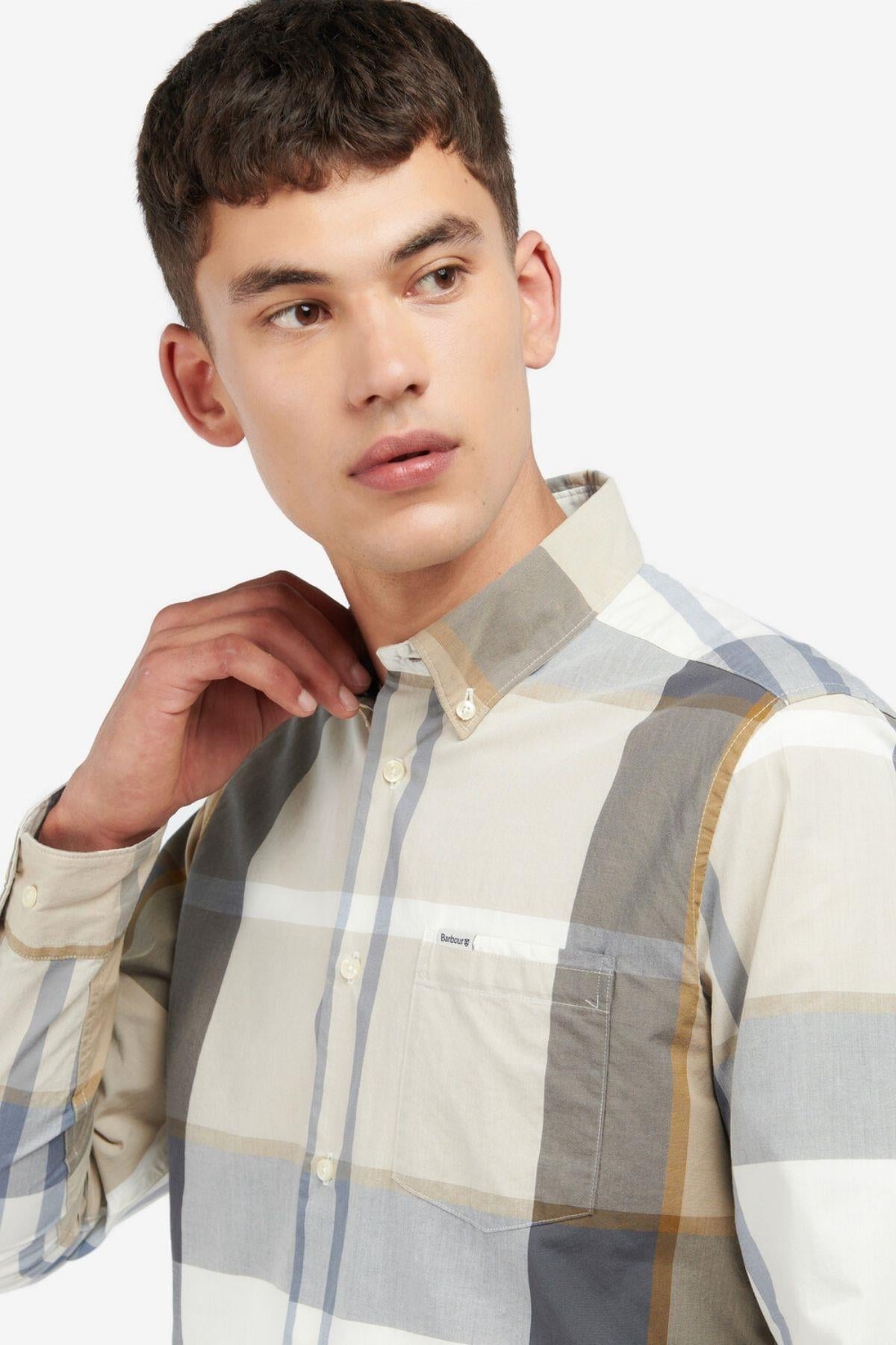 Barbour Harris Tailored Gömlek TN88 Amble Sand Tartan