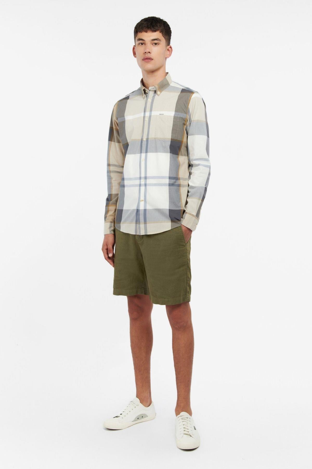 Barbour Harris Tailored Gömlek TN88 Amble Sand Tartan
