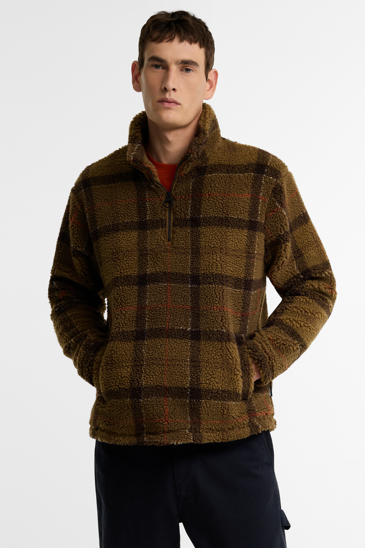 Barbour Hartley Half Zip Polar TN91 Muted Tartan
