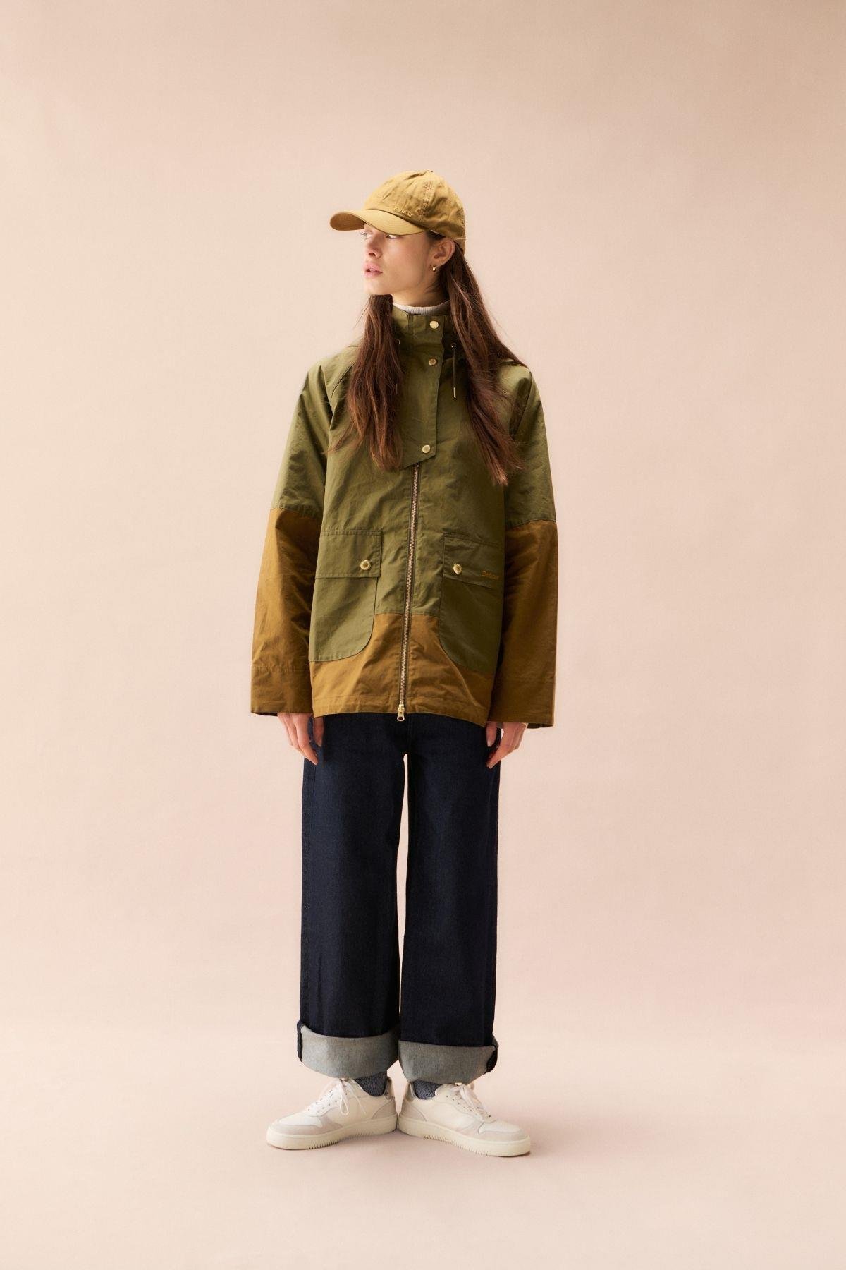 Barbour Hayley Showerproof Ceket GN31 Dusky Green/Breen/Ancient Tartan