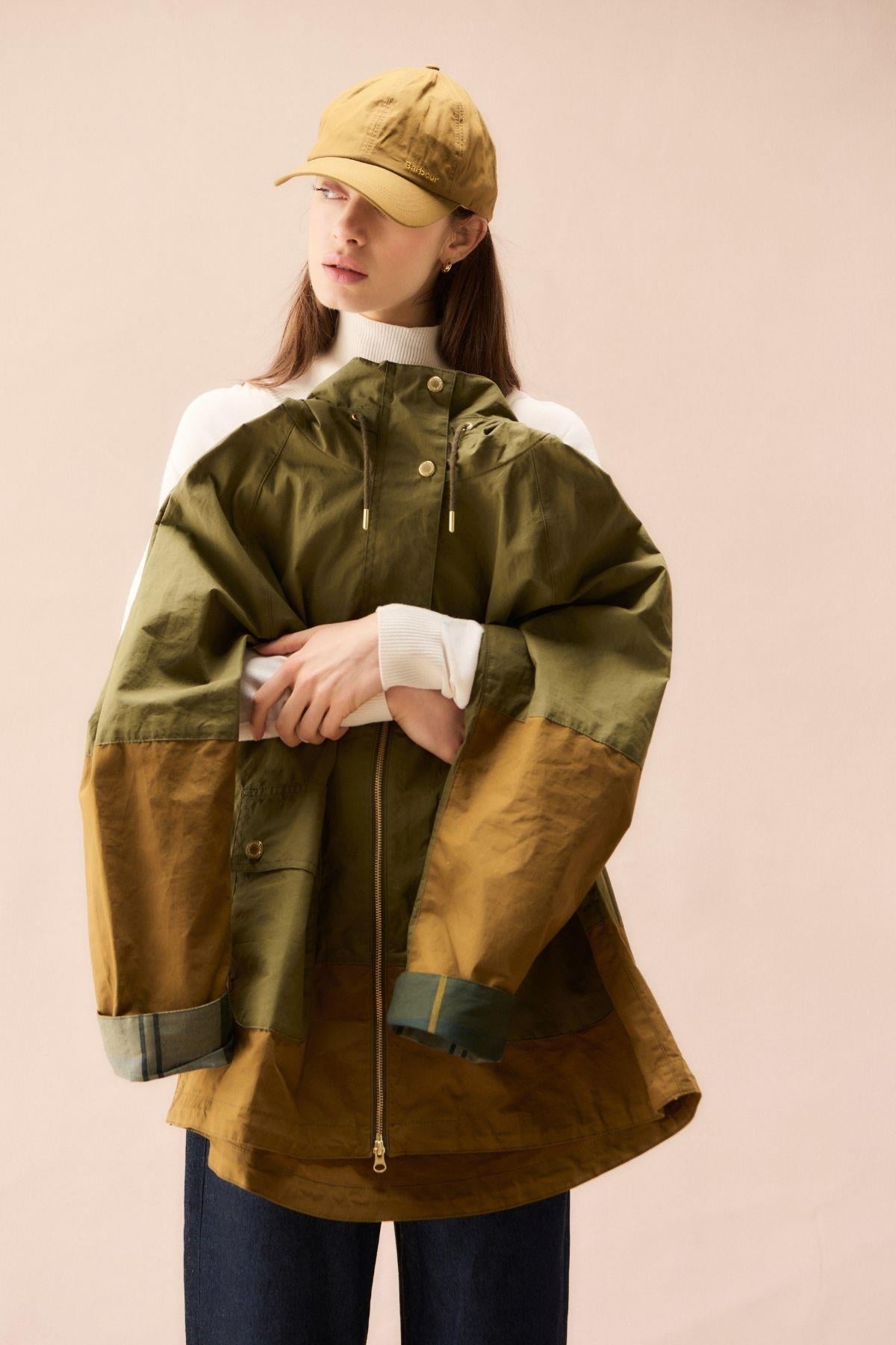 Barbour Hayley Showerproof Ceket GN31 Dusky Green/Breen/Ancient Tartan