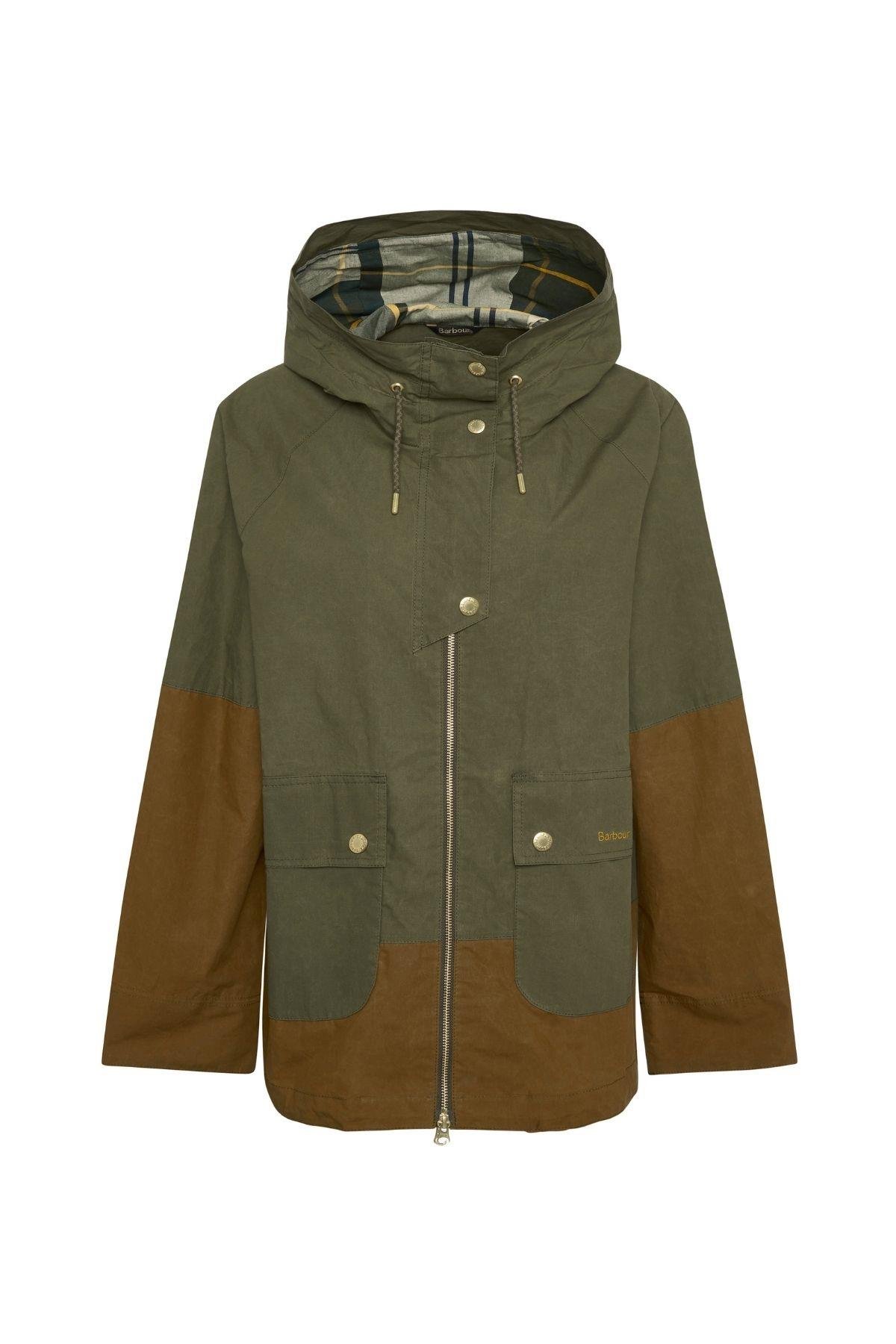 Barbour Hayley Showerproof Ceket GN31 Dusky Green/Breen/Ancient Tartan