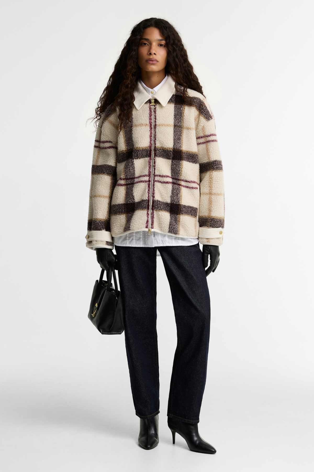 Barbour Hazelwood Polar TN30 Ecru Muted Tartan