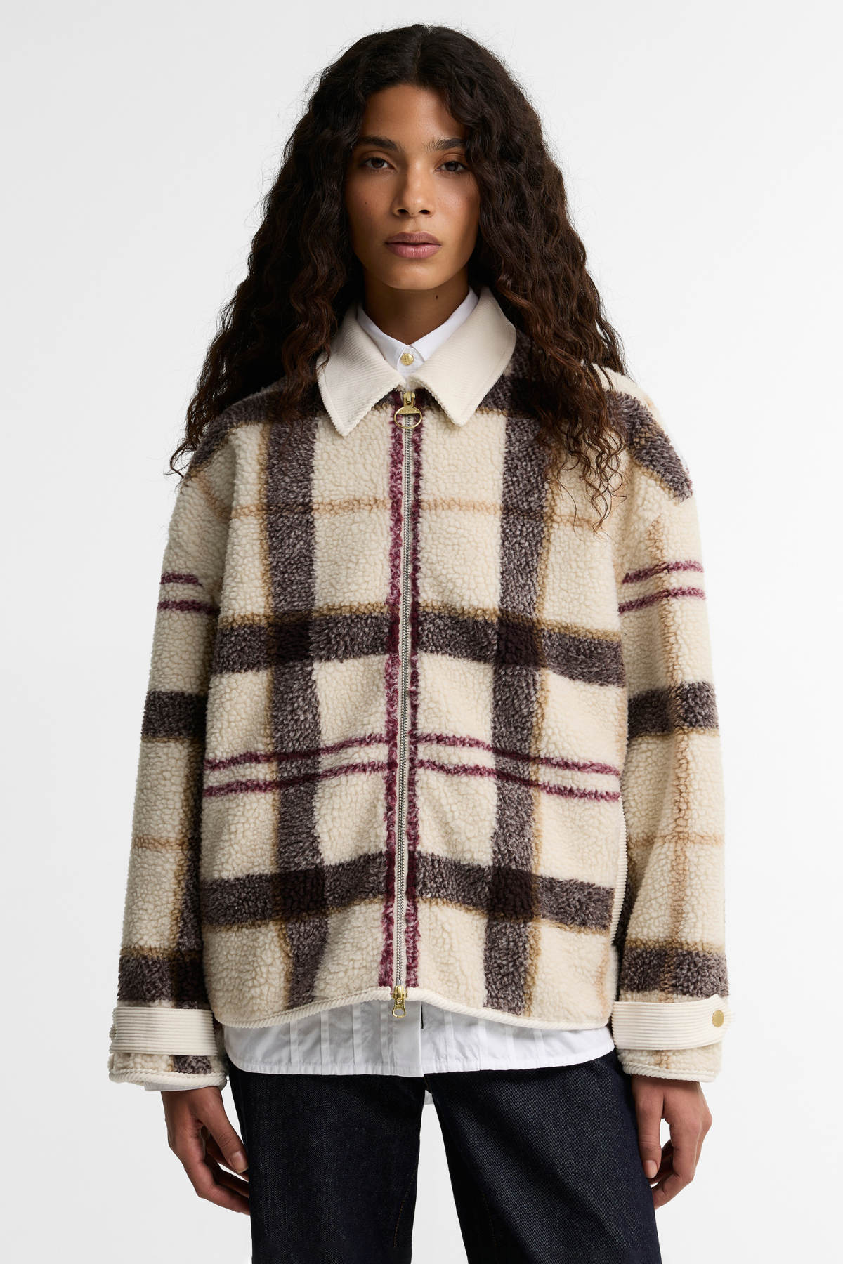 Barbour Hazelwood Polar TN30 Ecru Muted Tartan