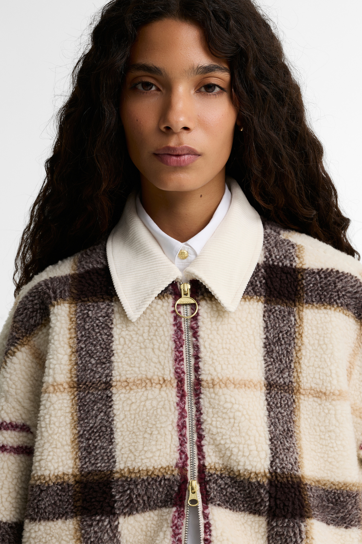 Barbour Hazelwood Polar TN30 Ecru Muted Tartan